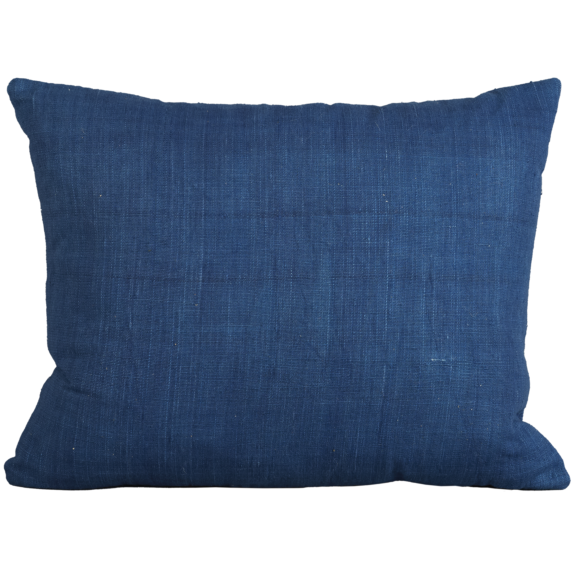 Silk Jajim Cushion/ pillow - Indigo denim blue and orange stripe