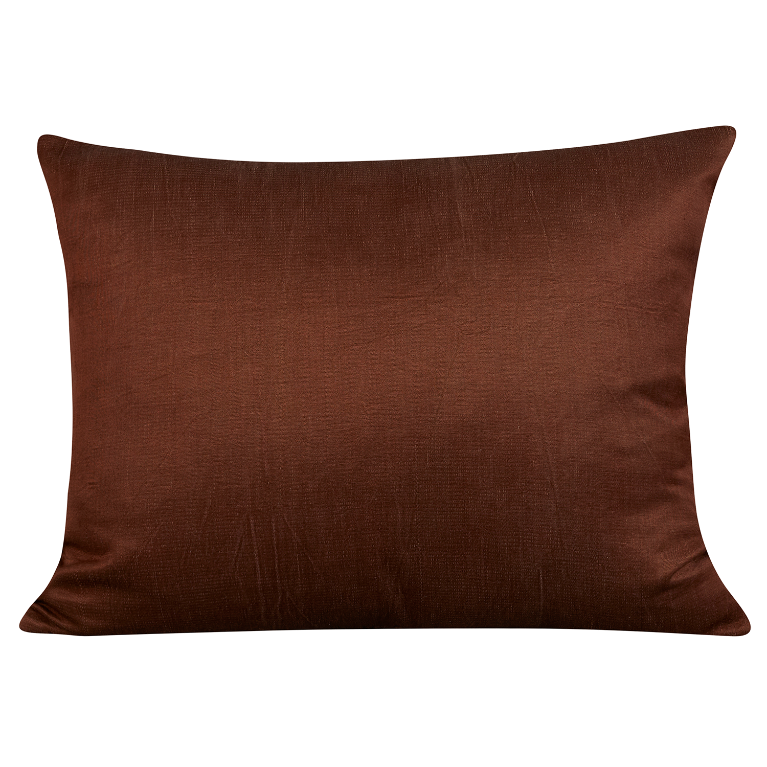 Silk Jajim Cushion/ pillow - Chocolate brown with terracotta and green stripe