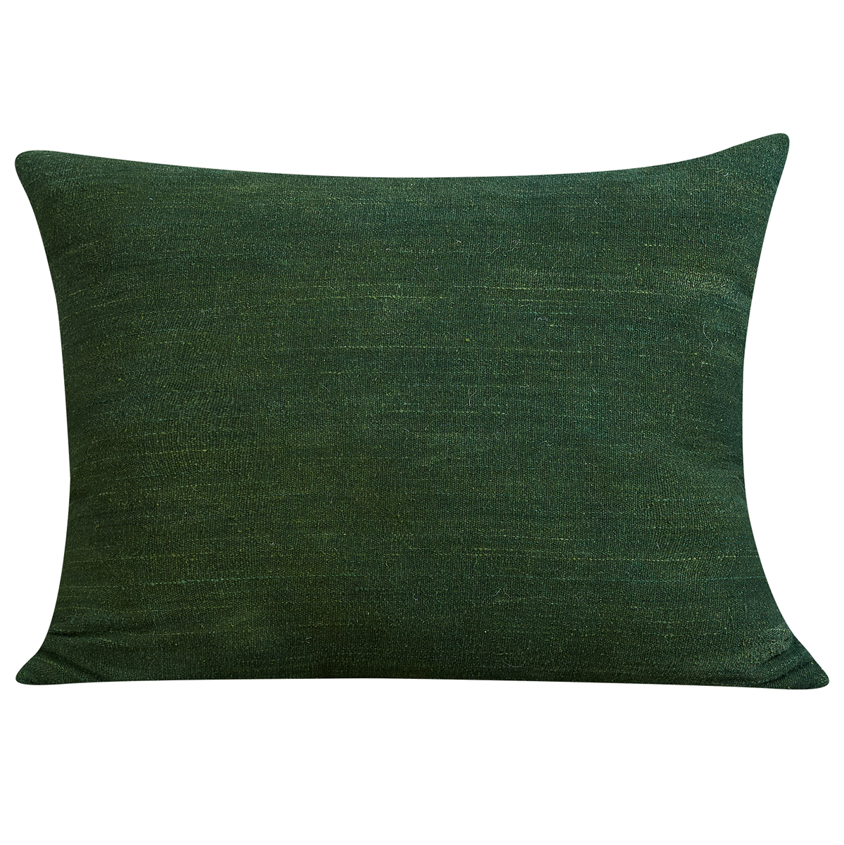 Silk Jajim Cushion/ pillow - Dark green with terracotta and pale green stripe