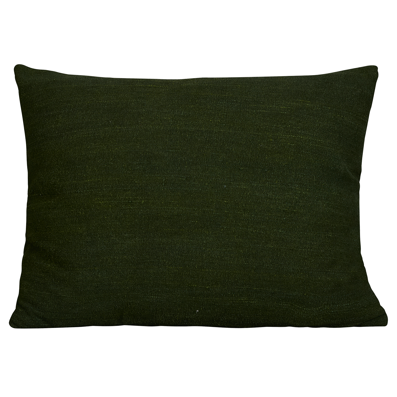 Silk Jajim Cushion/ pillow - Dark green with terracotta and pale green stripe