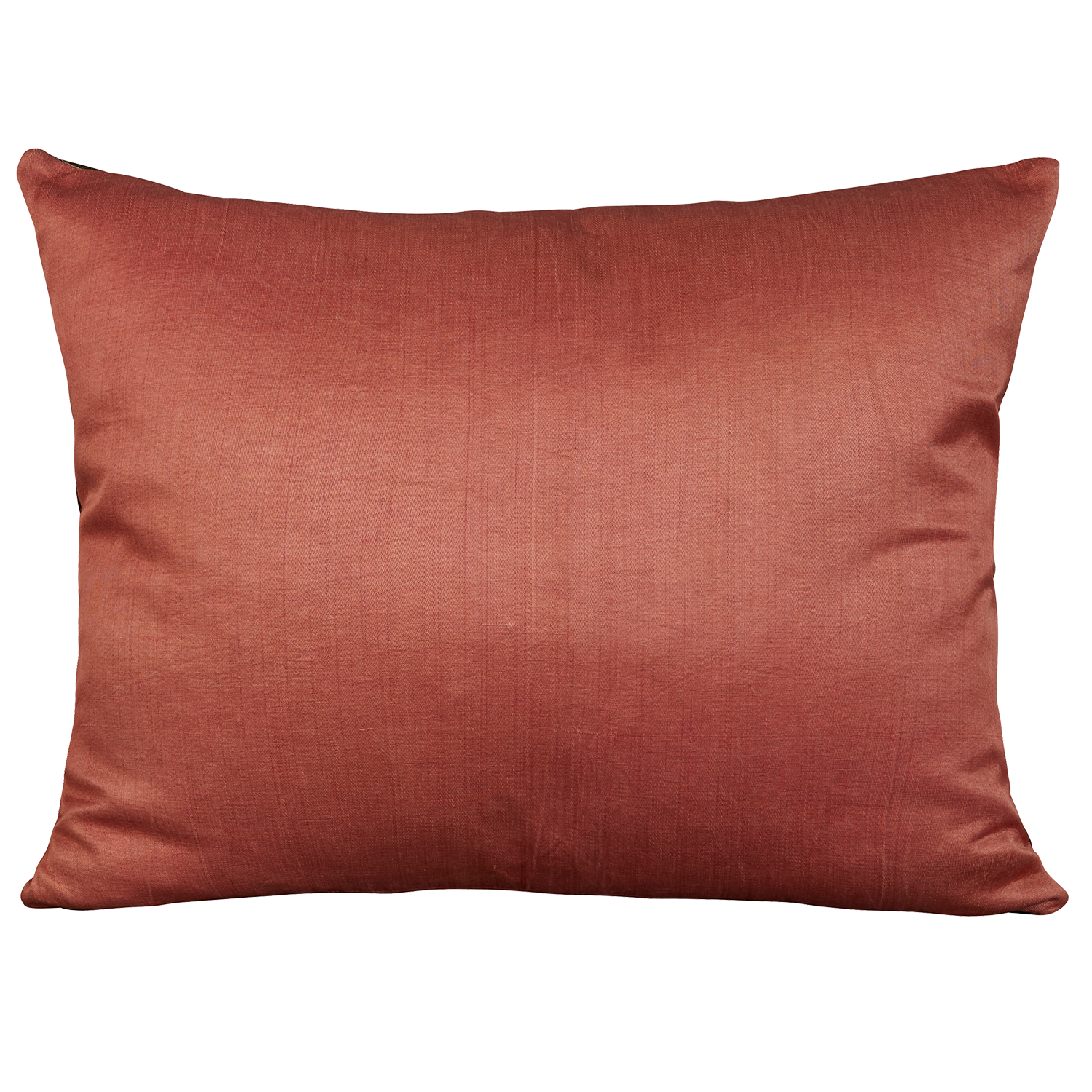 Silk Jajim Cushion/ pillow - Pink and red horizontal stripe with pink silk back