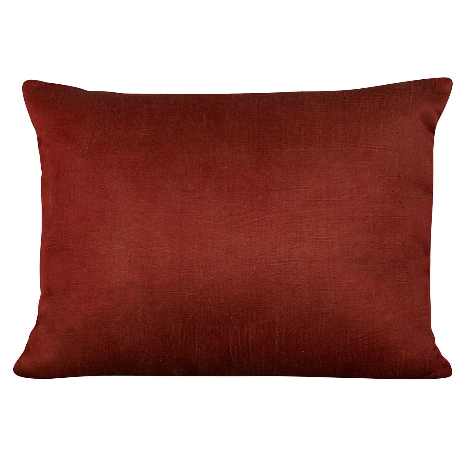 Silk Jajim Cushion/ pillow - Terracotta with purple and and ecru stripe