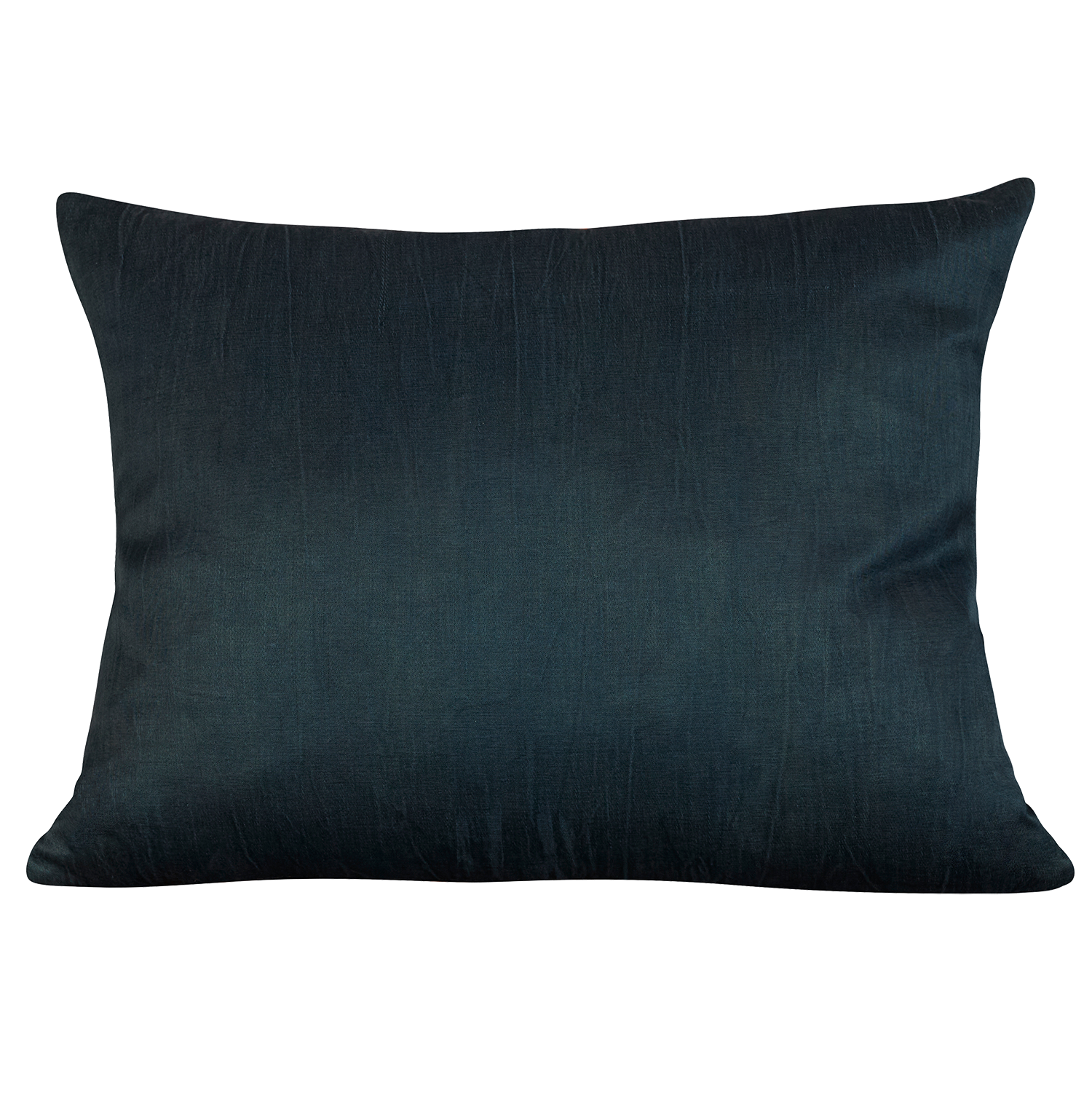 Silk Jajim Cushion/ pillow - Deep indigo with multicolour and orange stripe