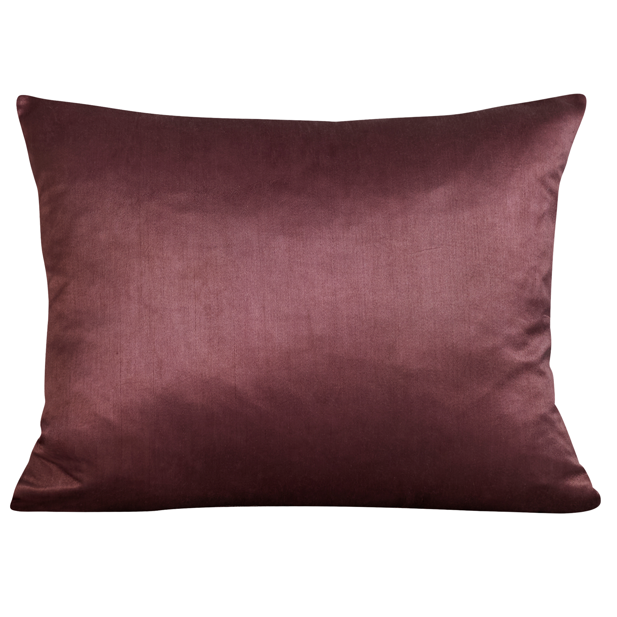 Silk Jajim cushion - Green/ecru and grey stripe on aubergine silk