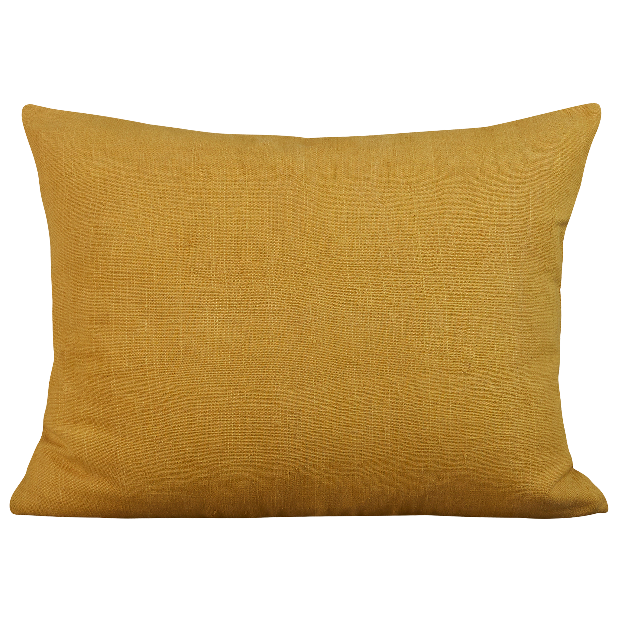 Silk Jajim cushion - Terracotta/green and pale blue stripe on yellow silk