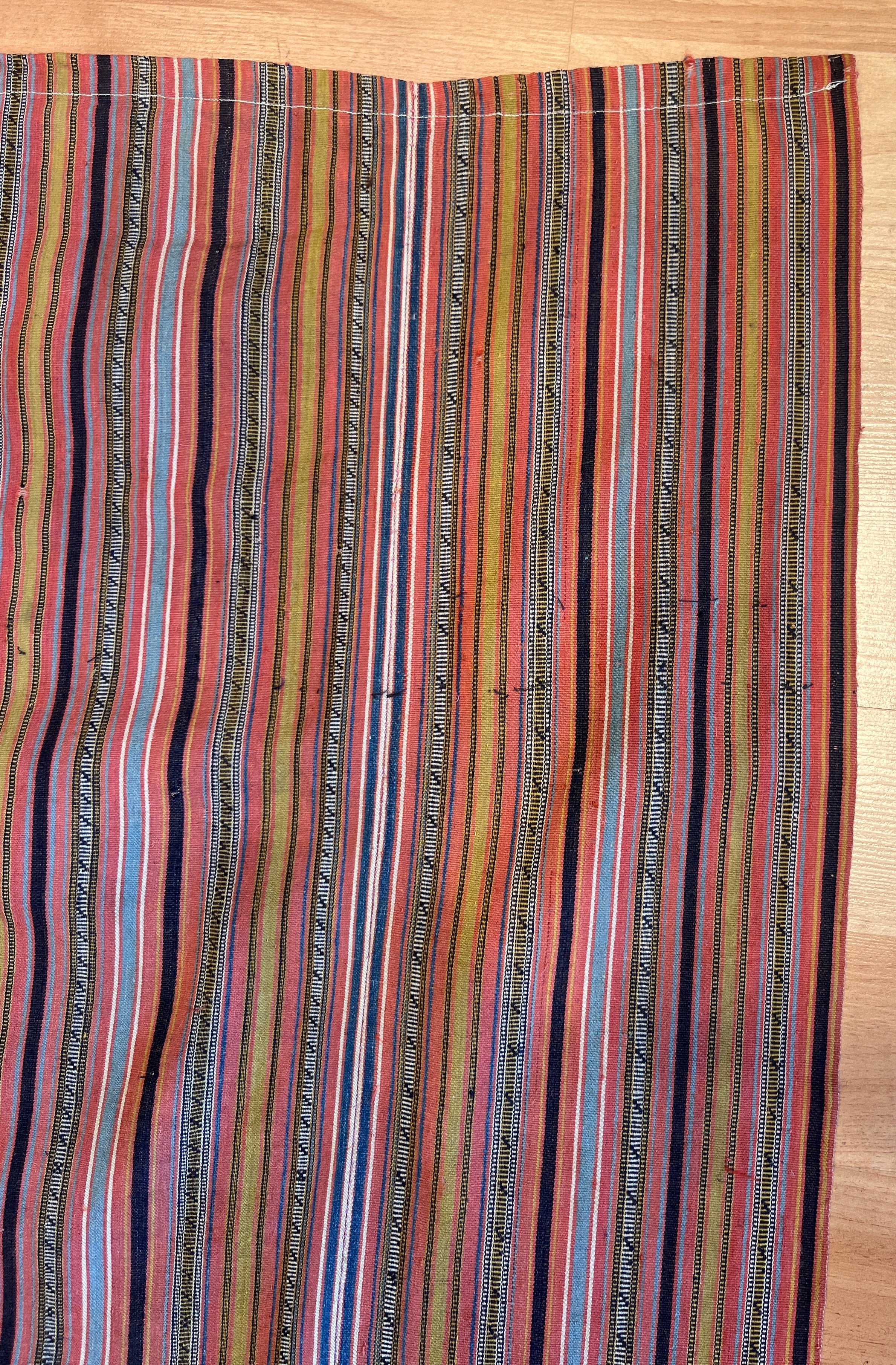 Wool/cotton multi stripe Jajim Azerberjan circa 1960 (80cm x 2.5m)