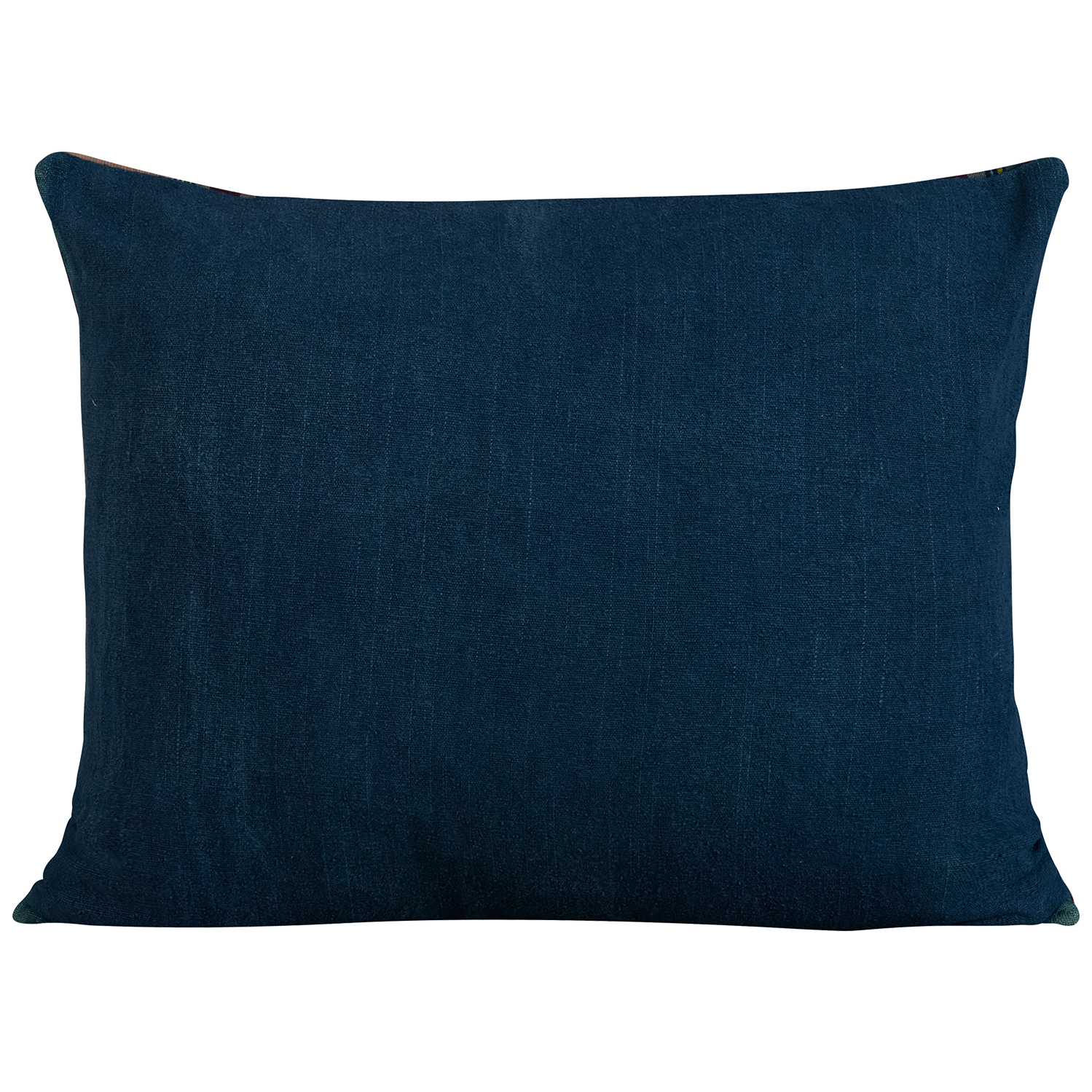Rectangular Kente cloth African cushion - Aubergine and multicoloured