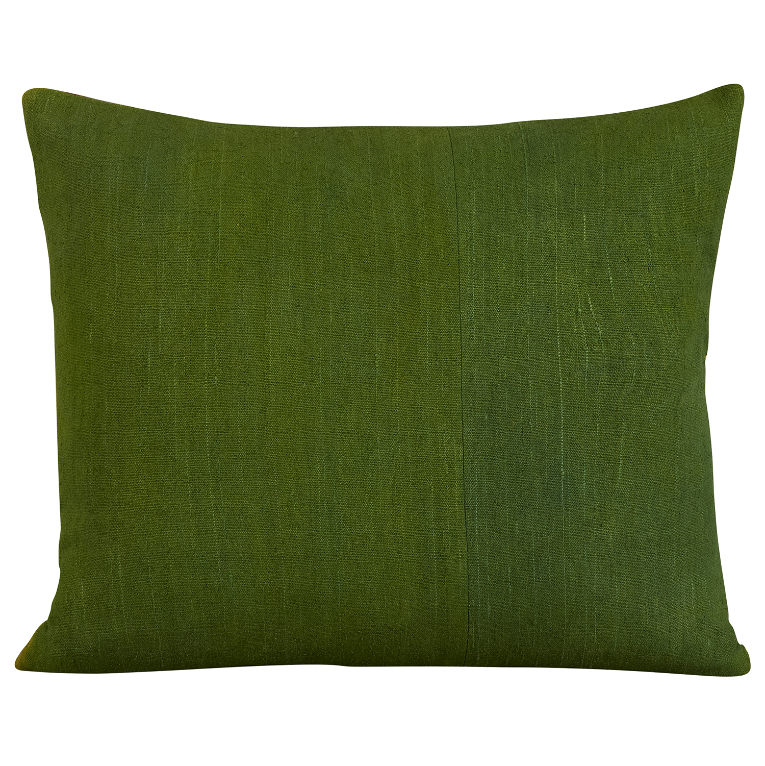 Rectangular Kente cloth African cushion - Yellow and green