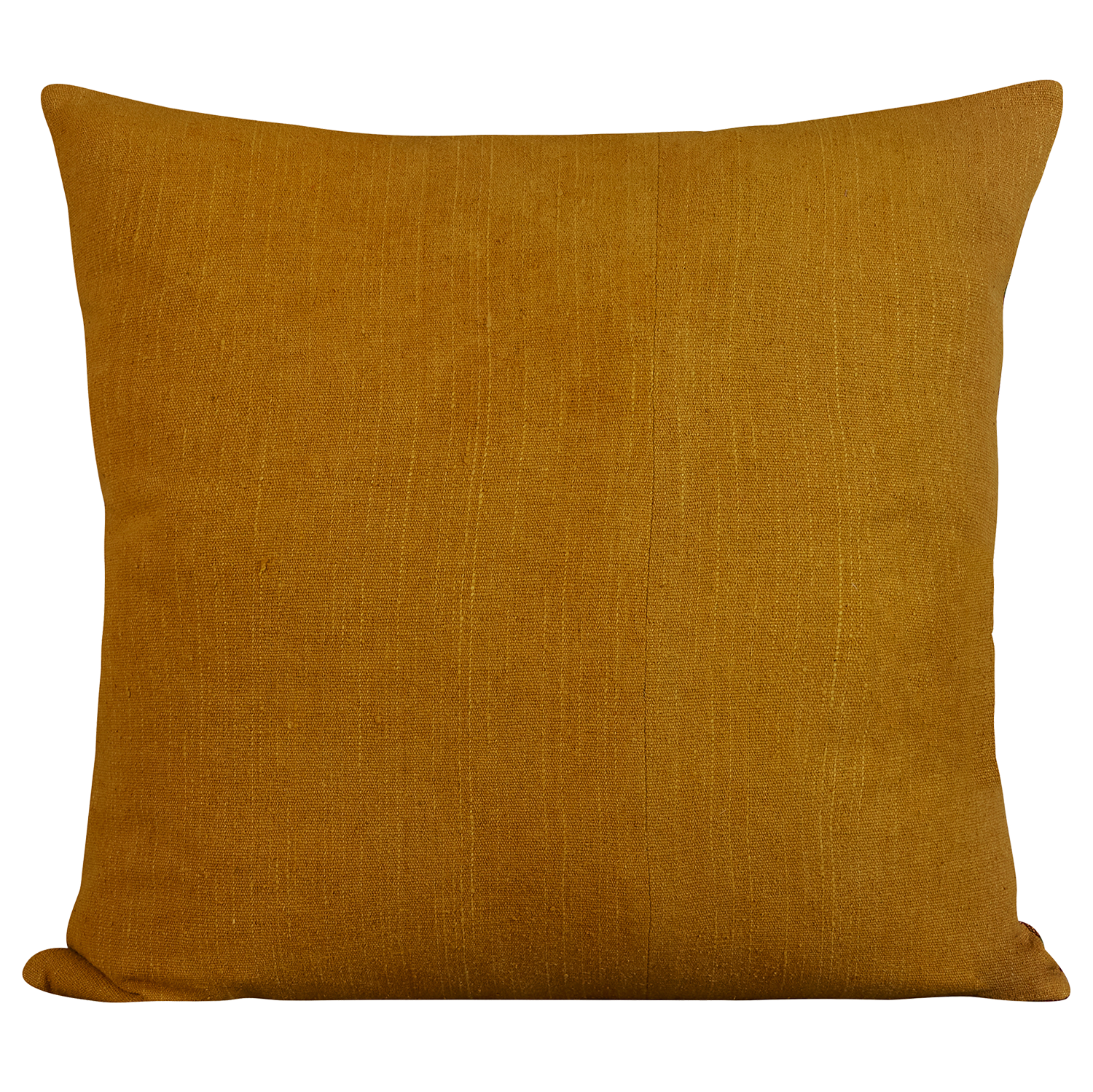 Square Kente cloth African cushion - Burgundy/yellow/green