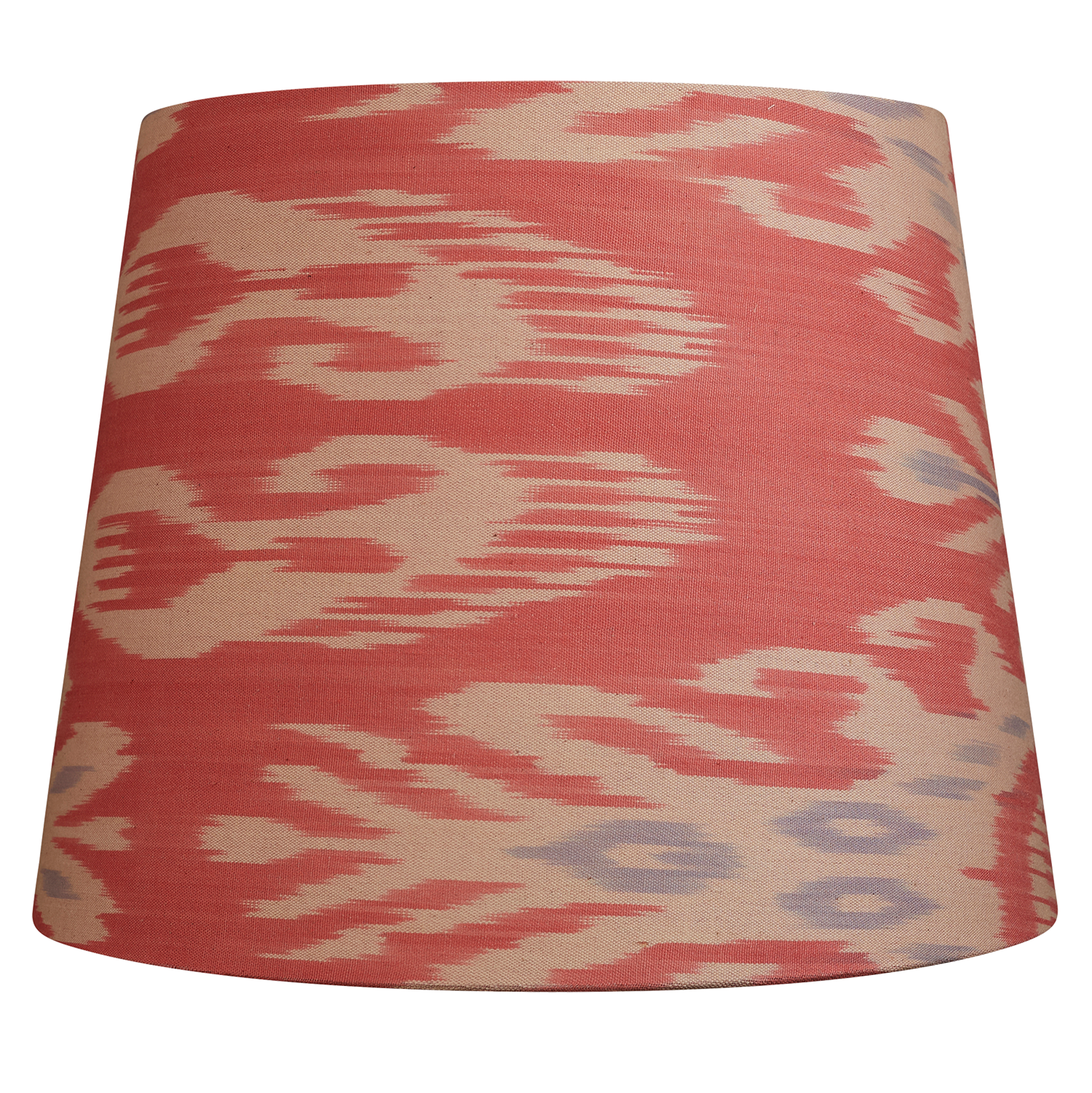 14 inch (36 cm) Pink and blue cotton ikat lampshade