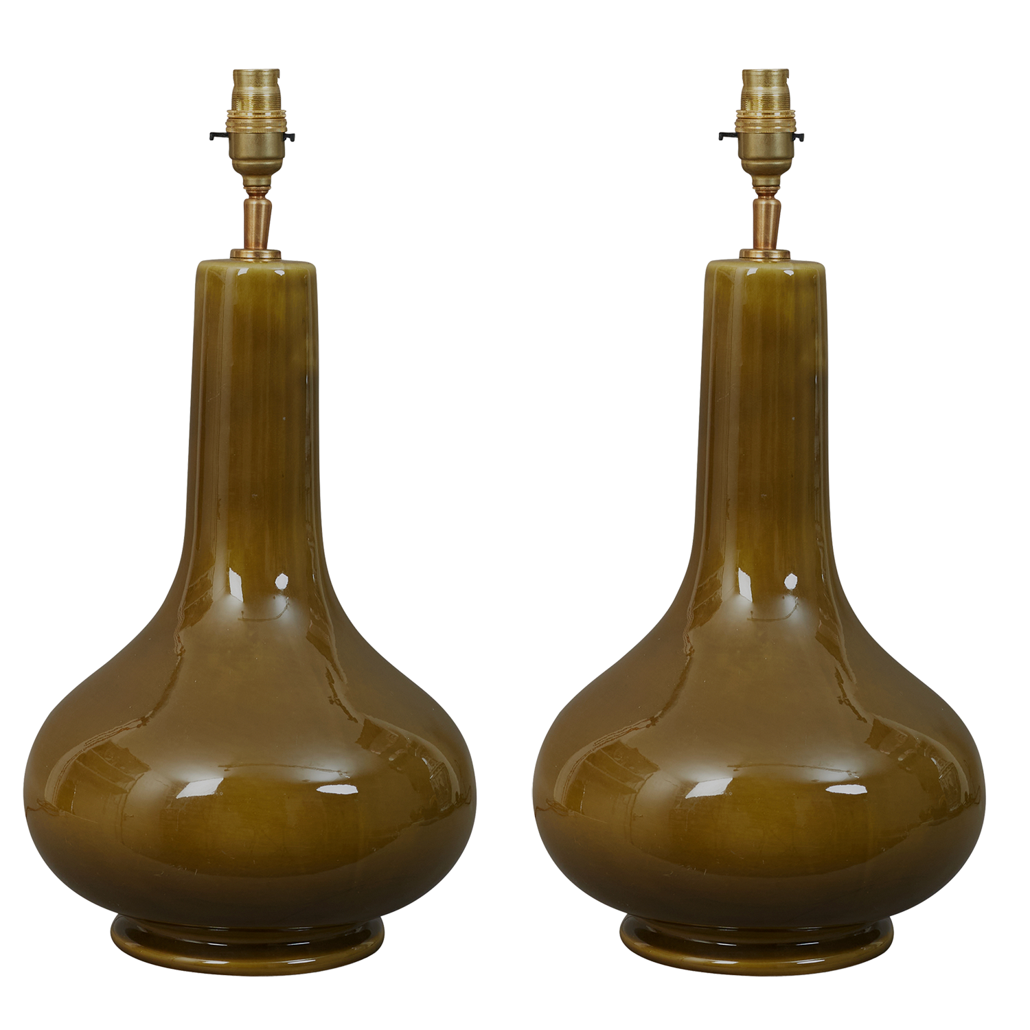 A pair of late 20th century glazed ceramic lamps by Casa Pupo