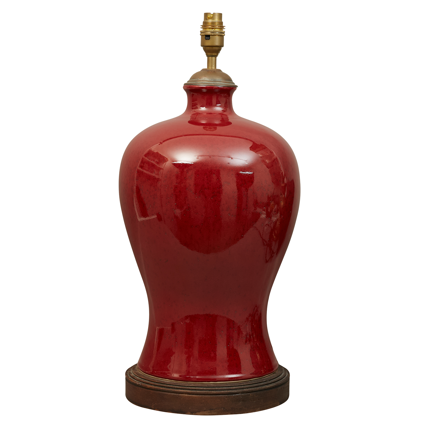 A mid 20th century large scale Sang de Boeuf table lamp