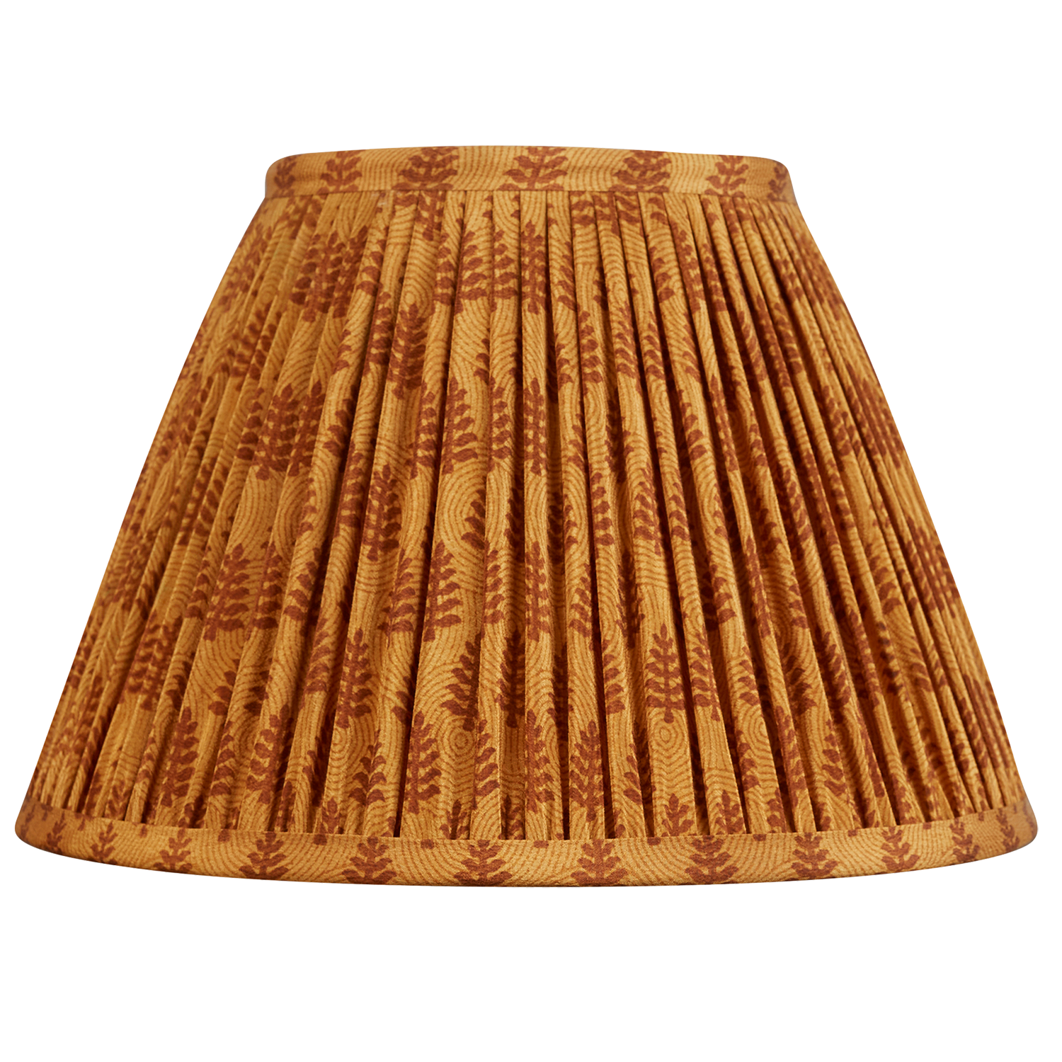 10 inch (26cms) Caramel and brown French drum silk sari lampshade