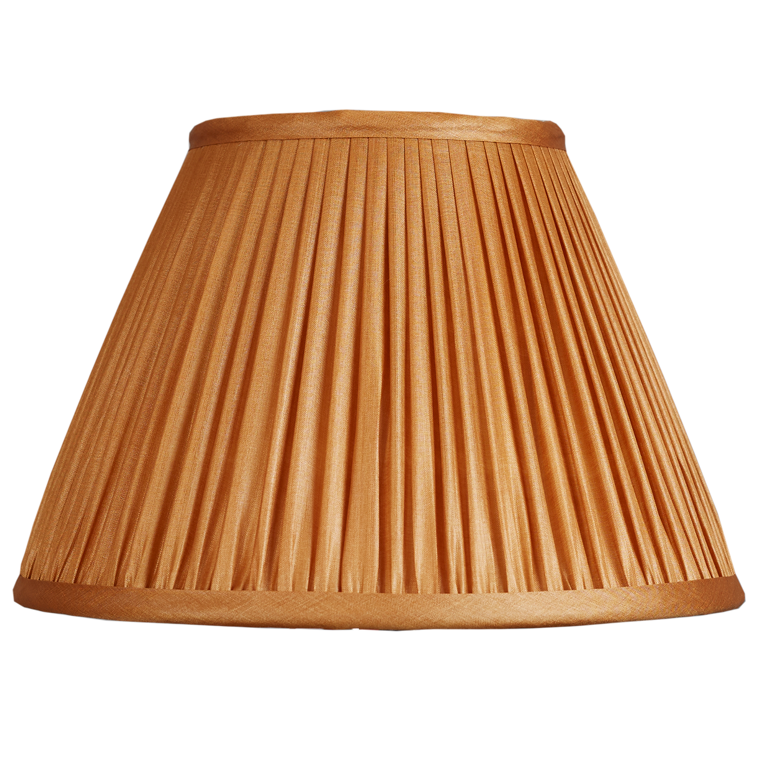 10 inch Tobacco Tussar silk French drum lampshade