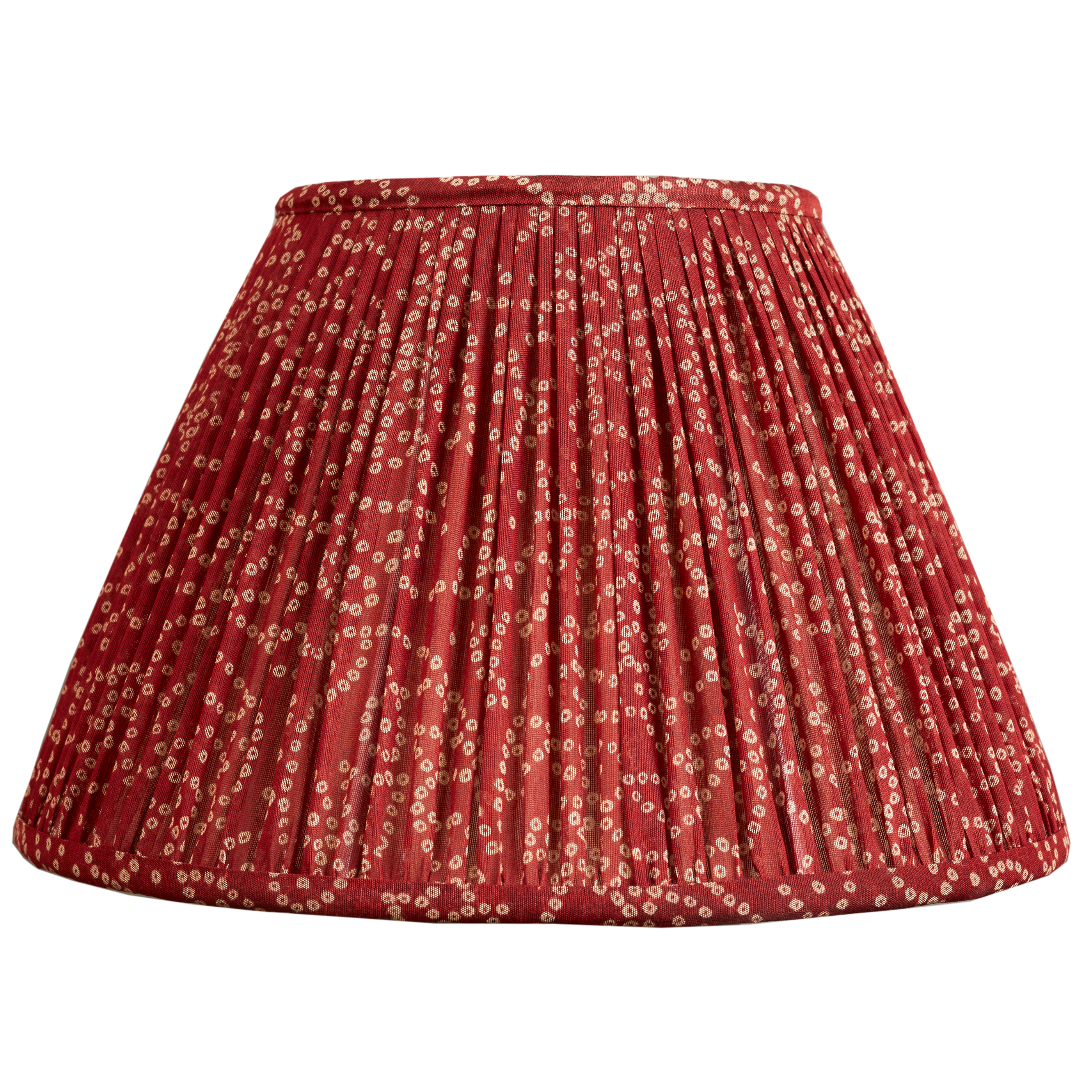 12 inch (30 cms) Burgundy swirling geometric design silk sari lampshade