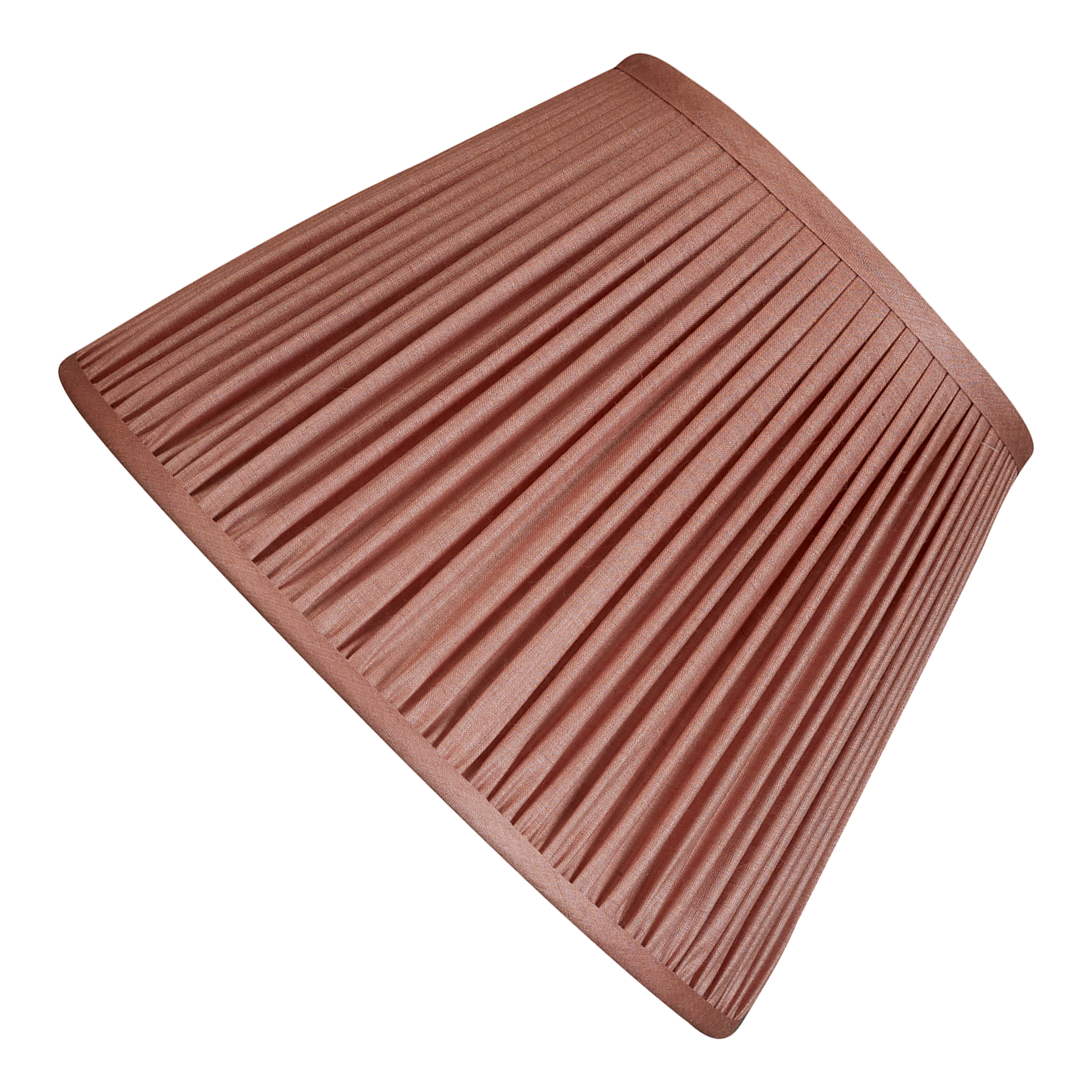 12 inch Dusky pink Tussar silk reading light shade with top fitting