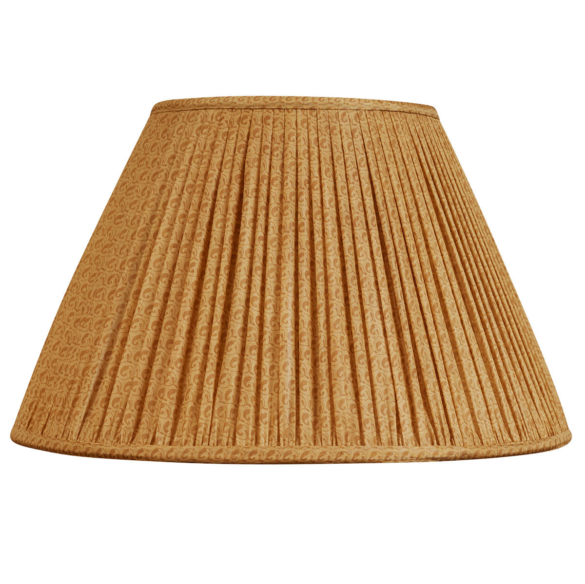 14 inch French drum caramel and toffee silk sari lampshade