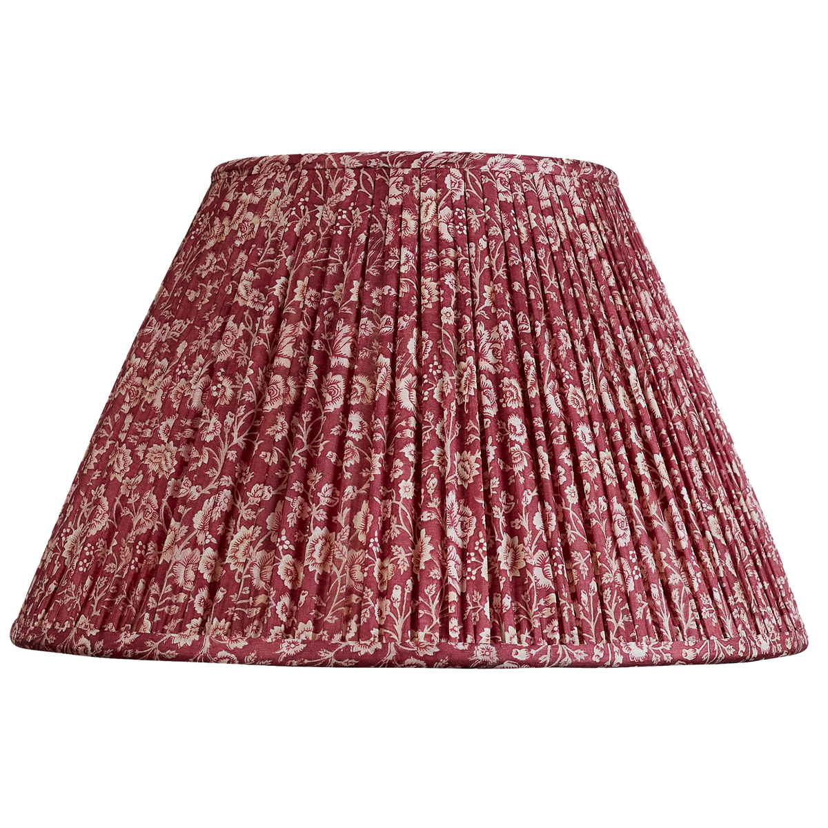 14 inch Light Bordeaux floral design silk sari lampshade