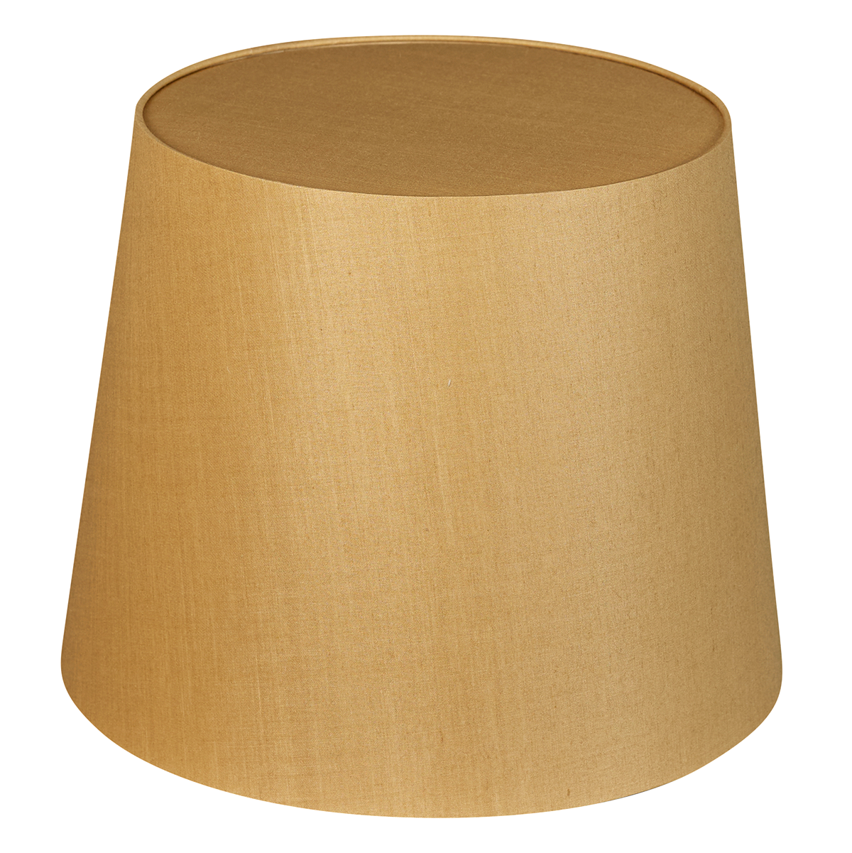 14 inch Tapering drum Sand yellow Tussar silk plain card lampshade with diffuser
