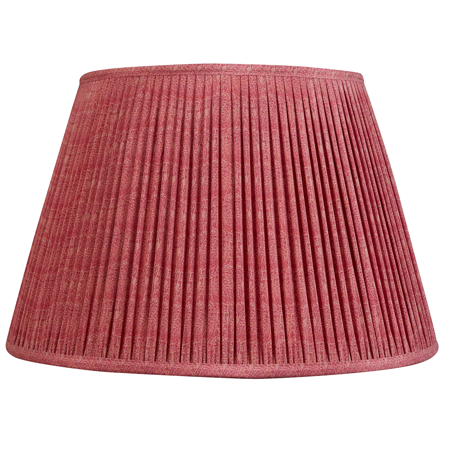 16 Inch Pink and raspberry paisley floral design silk sari lampshade
