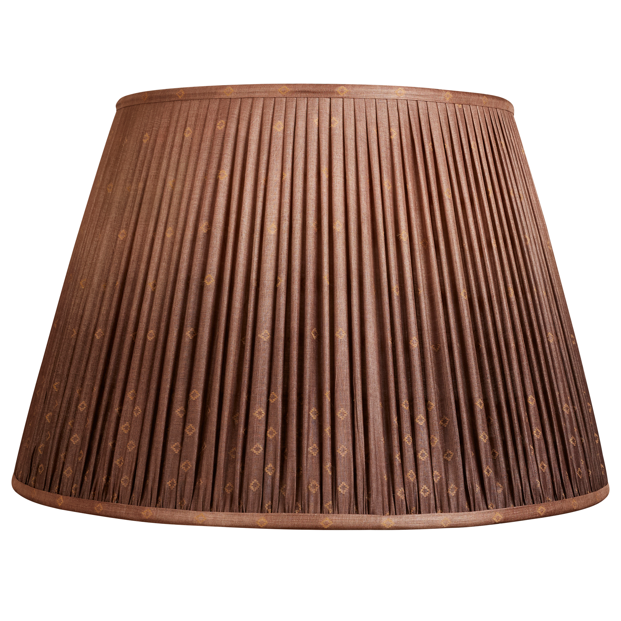 18 Inch (46cm) Chestnut ombre silk sari lampshade