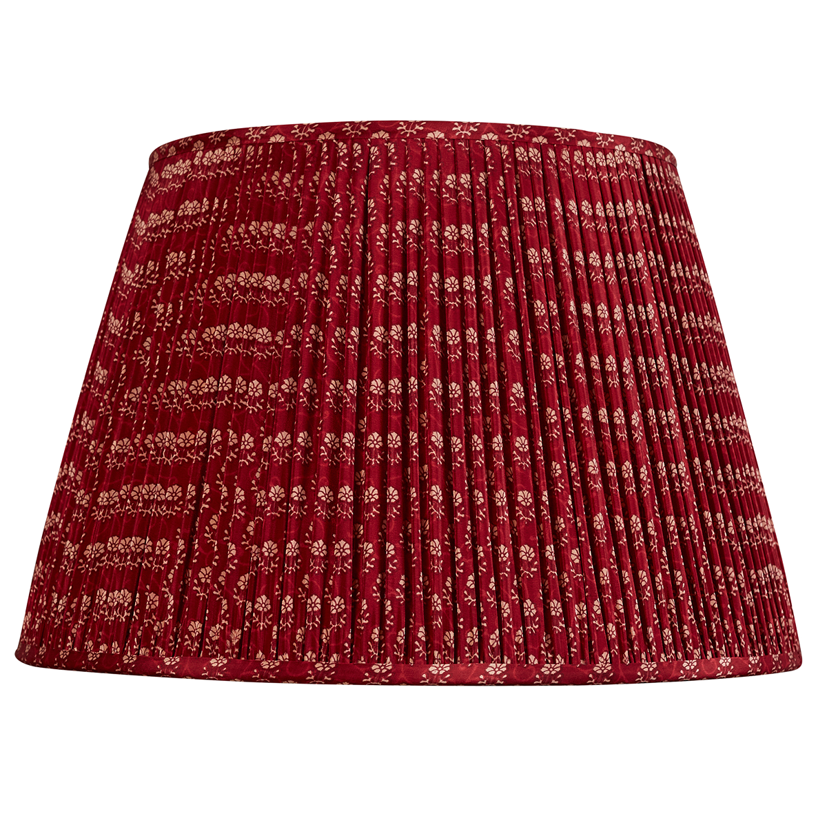18 Inch Vibrant bordeaux floral design silk sari lampshade
