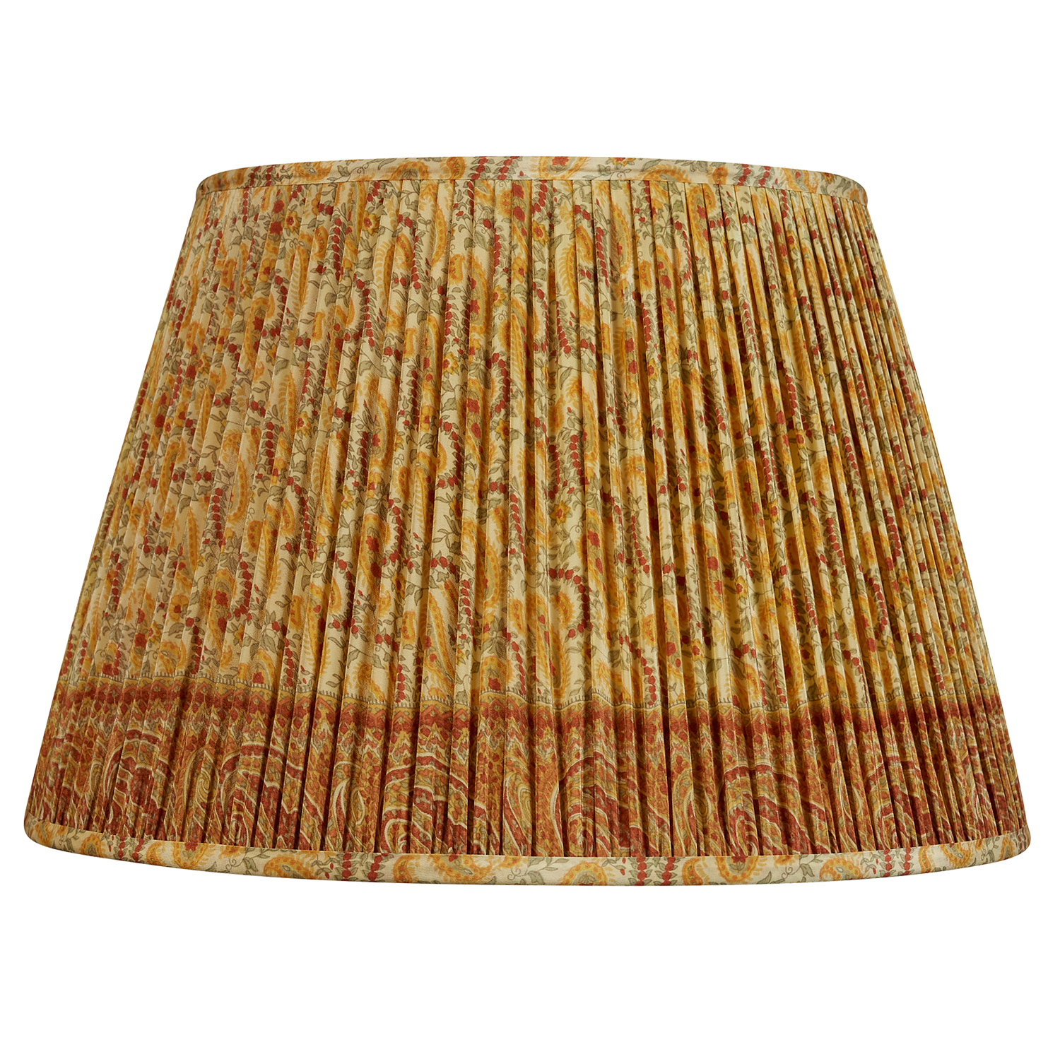 18 Inch Marigold and brown floral design silk sari lampshade