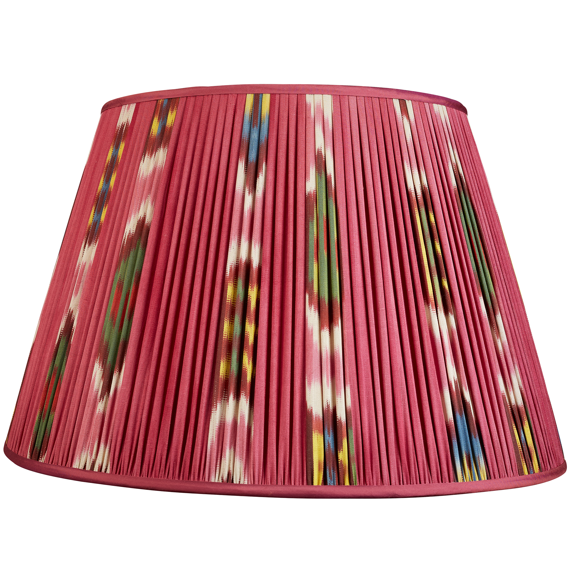 20 Inch - 51cm Magenta cotton and silk Ikat lampshade