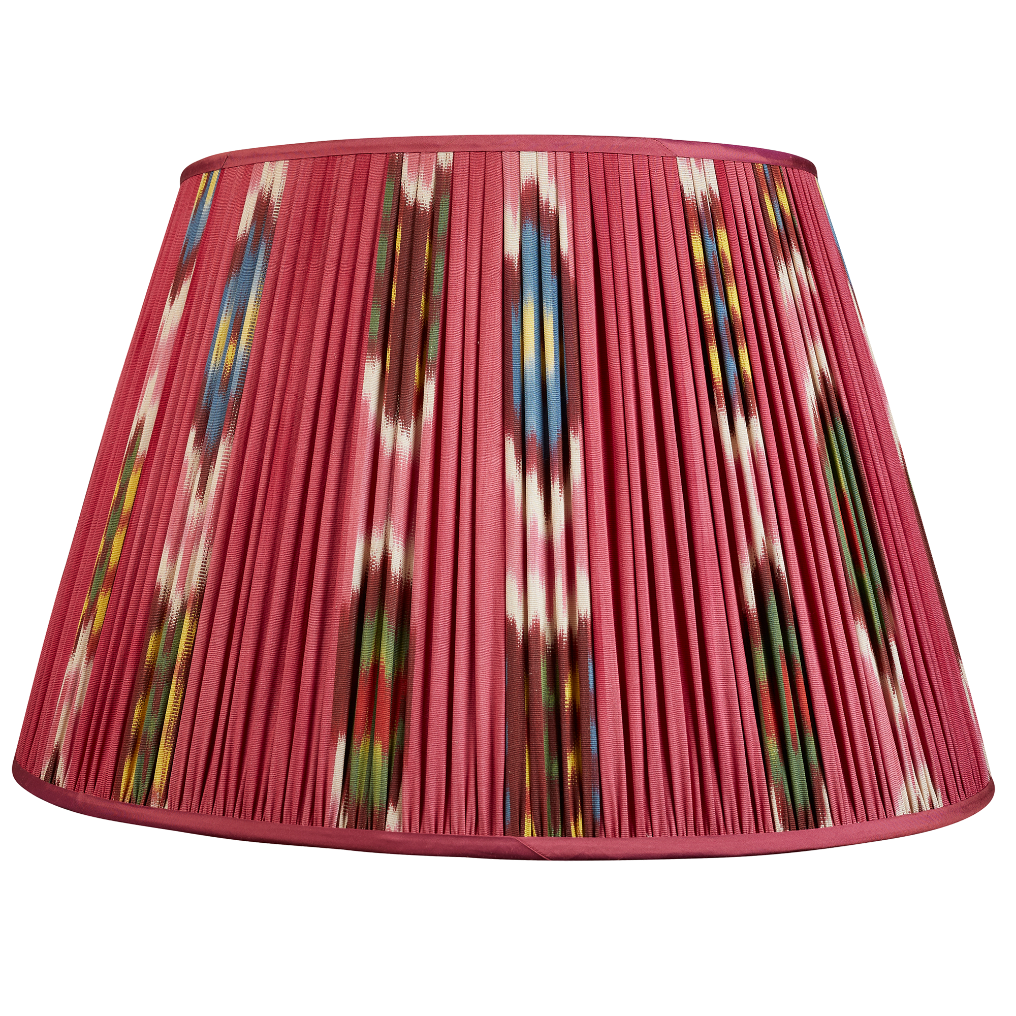 20 Inch - 51cm Magenta cotton and silk Ikat lampshade