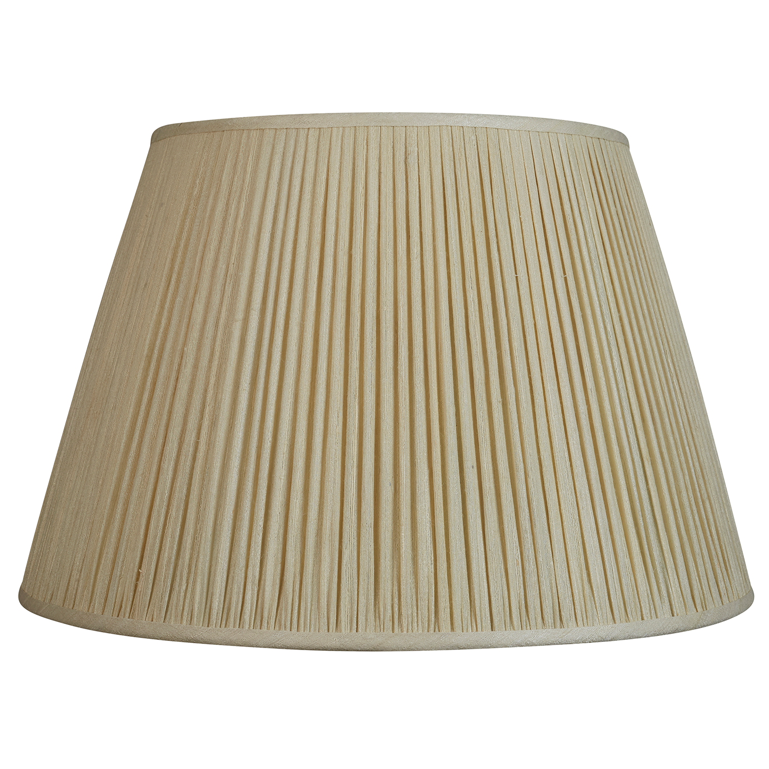 20 inch Gathered Ivory Mulberry silk lampshade