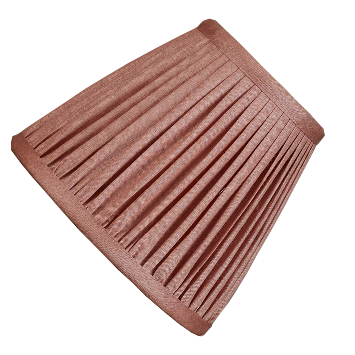 5.5 inch Dusky pink Tussar silk reading light shade