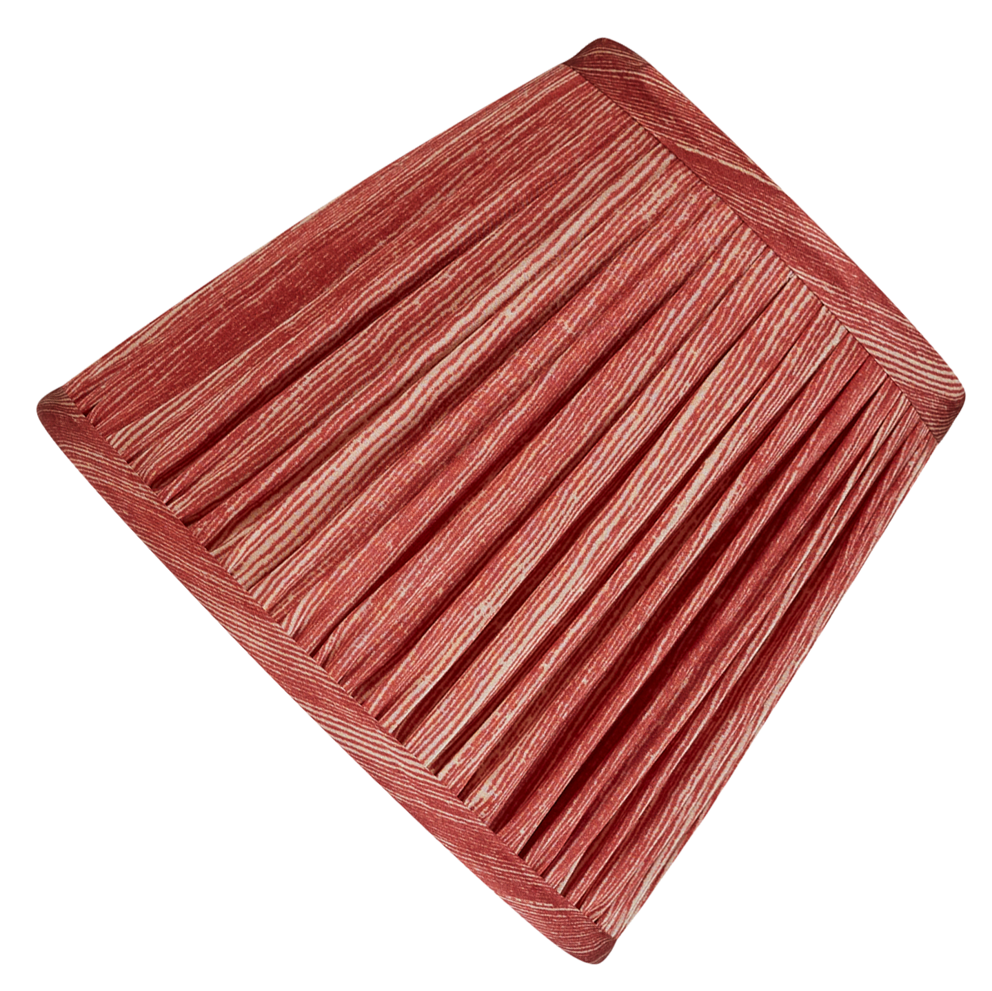 6 inch Raspberry and pink ripple pinstripe silk sari style reading light shade