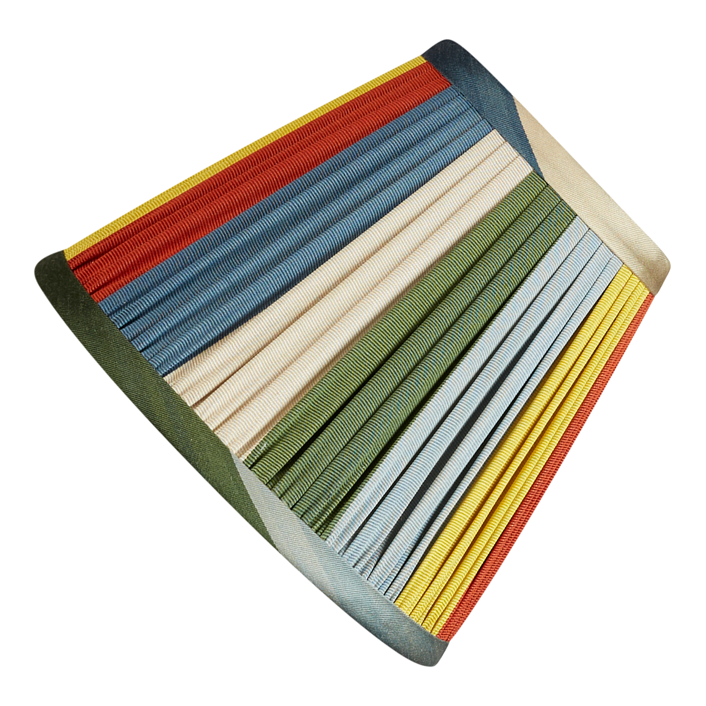 6 inch Harlequin stripe Ikat cotton and silk reading light shade