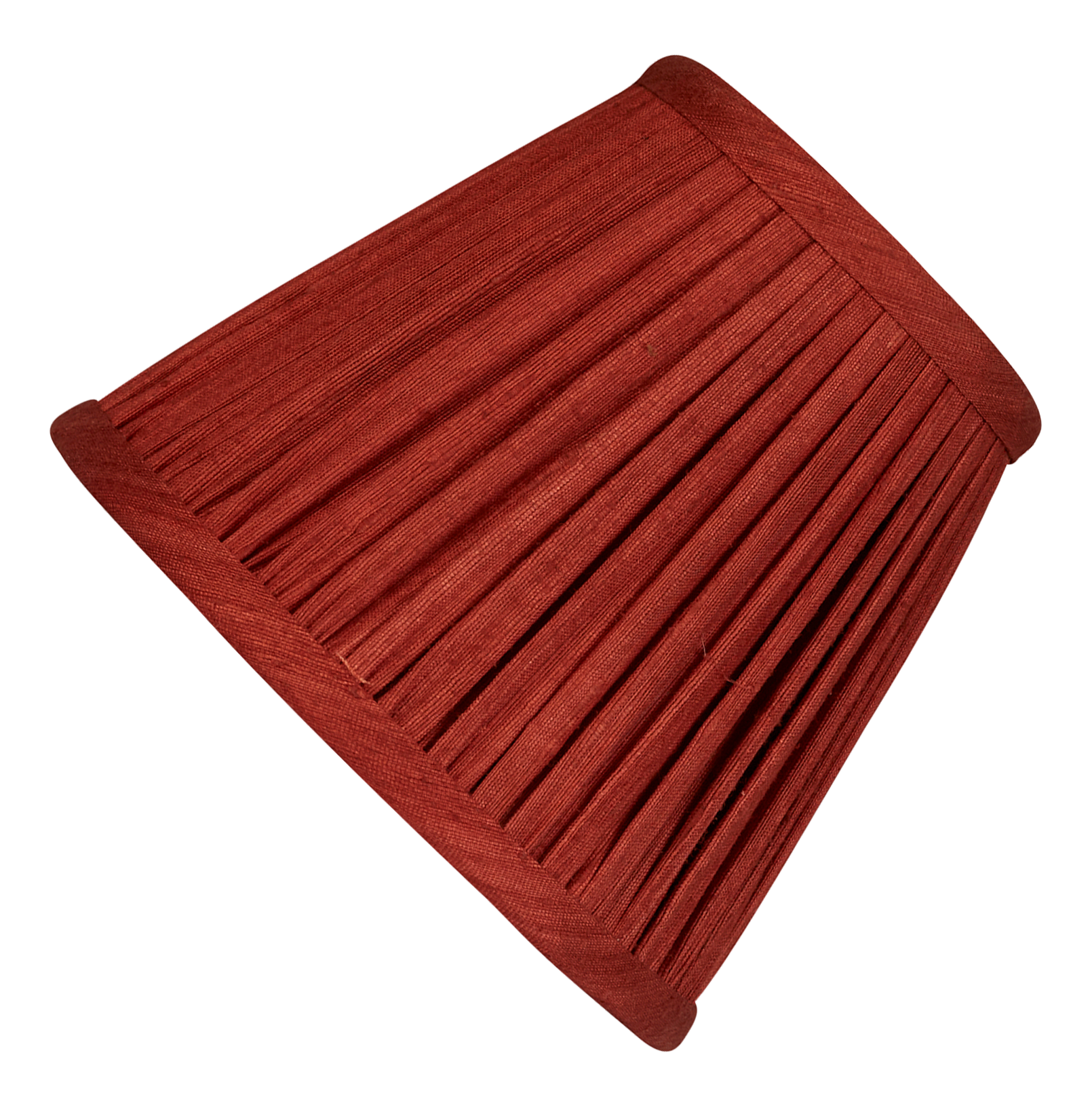 6 inch Red/coral Mulberry silk reading light shade