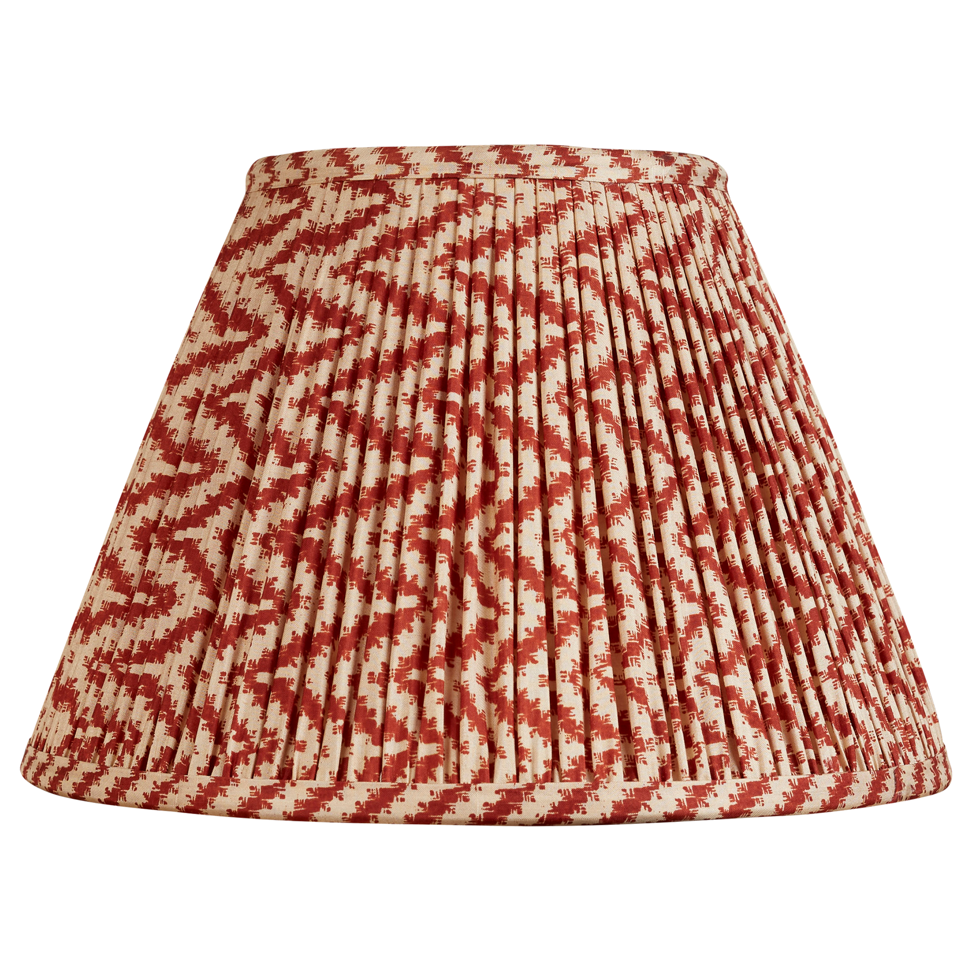 10 inch (26cms) Toffee and cream design French drum silk sari lampshade