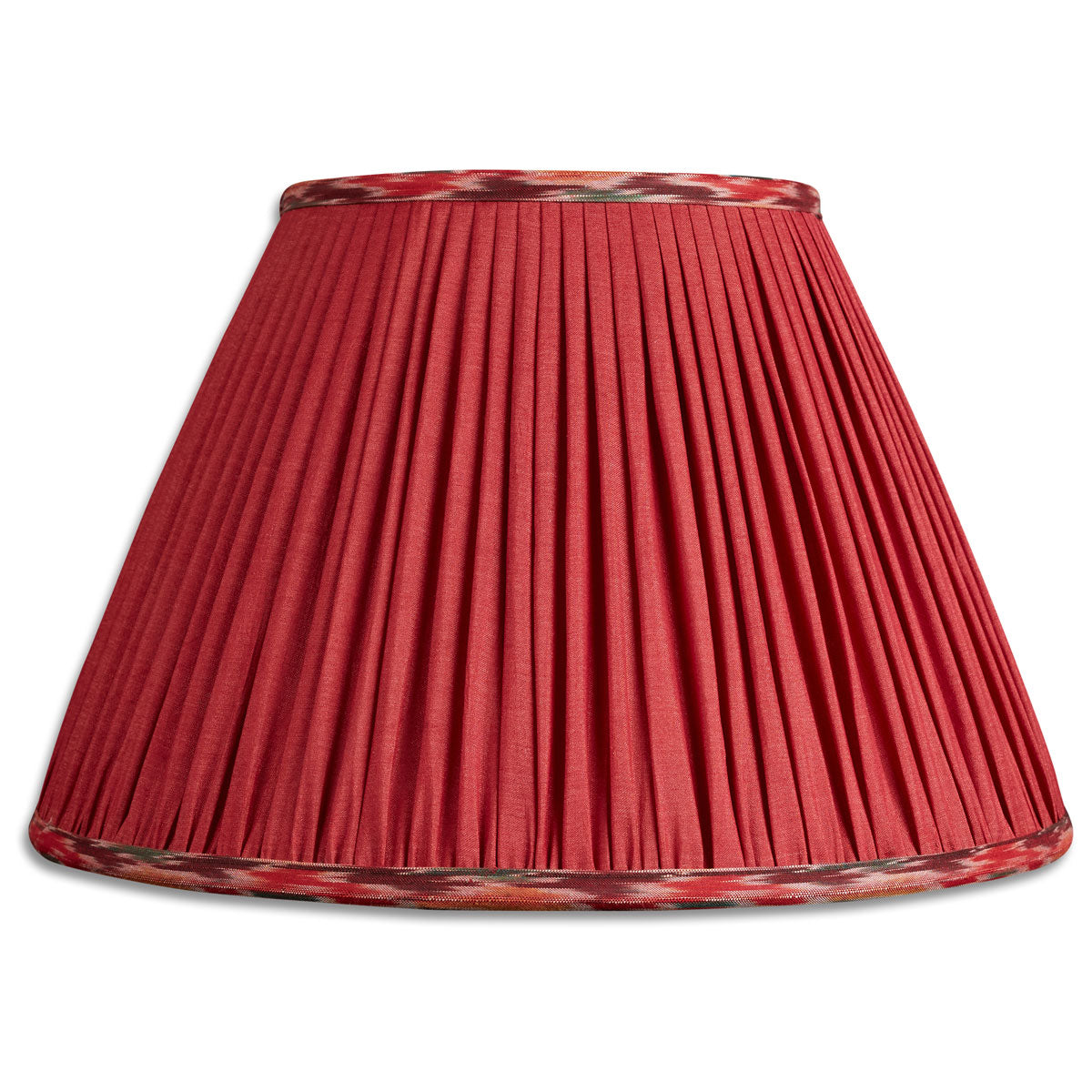 12 inch (30 cms) Plain magenta French drum silk sari lampshade with trim