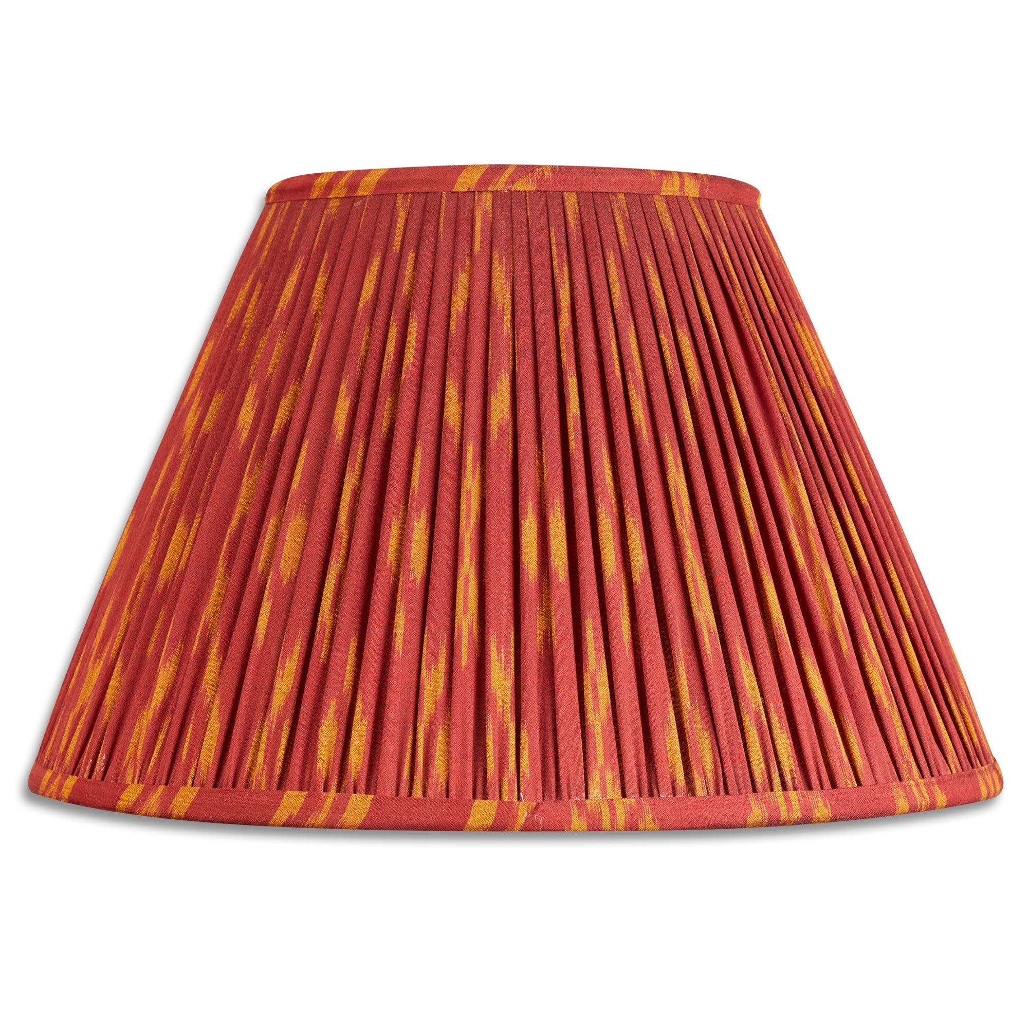 12 inch (30 cms) Aubergine and gold French drum silk sari lampshade