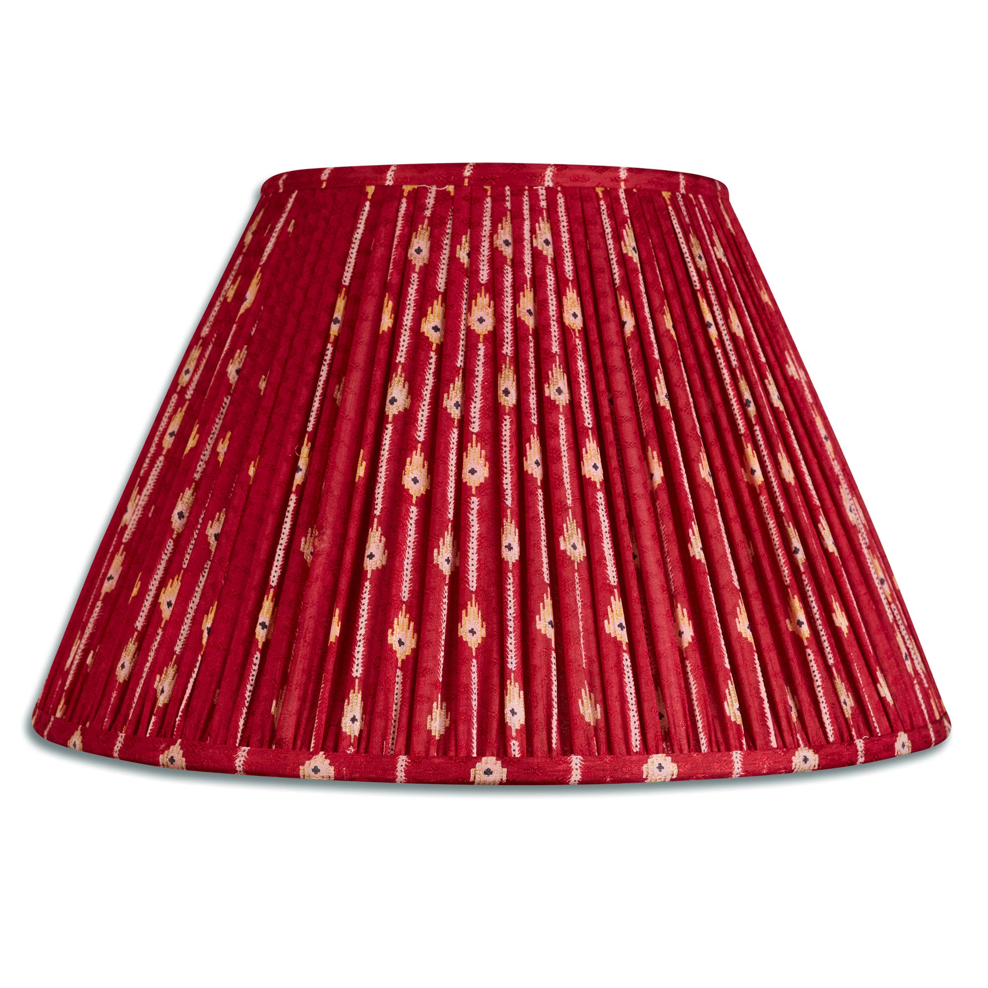 14 inch (36cm) Bordeaux self pattern French drum silk sari lampshade