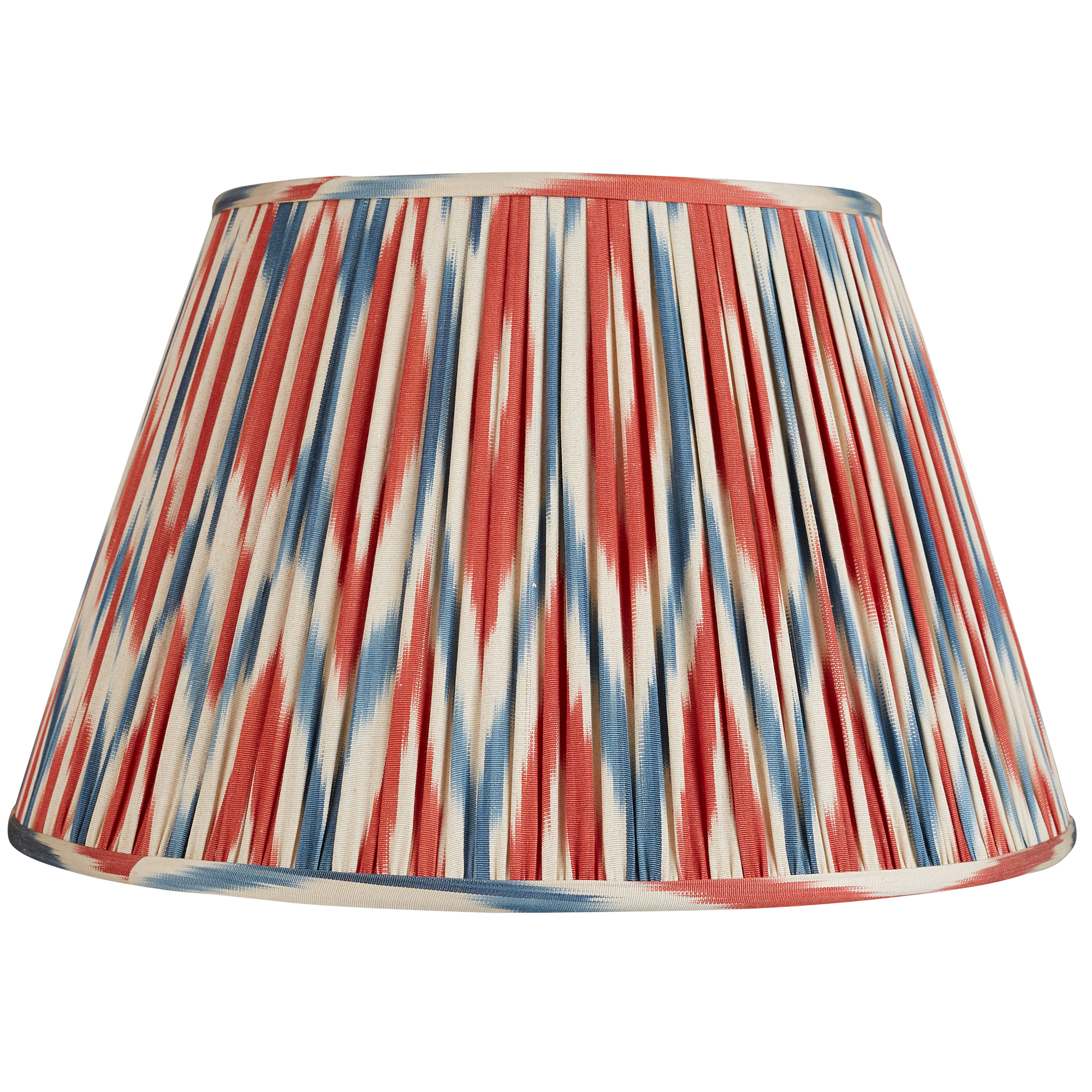 16 Inch (41cm) Classic red and blue diamond design silk and cotton ikat lampshade