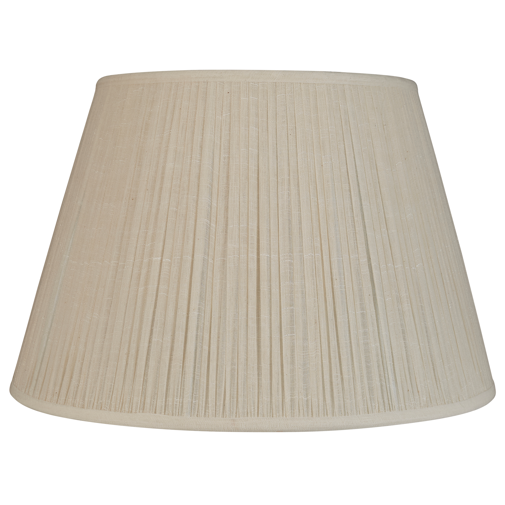 16 inch (41cm) Gathered cream cotton lampshade