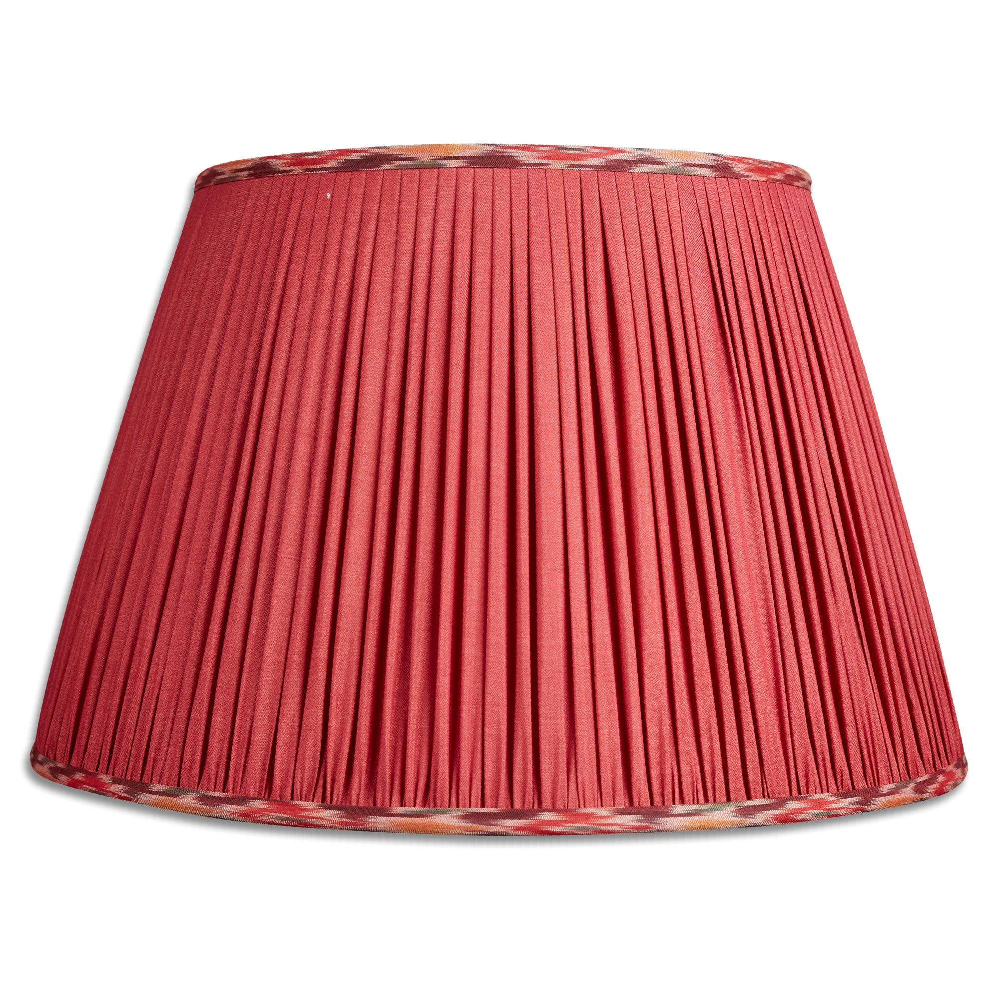 16 Inch (41cm) Plain magenta silk sari lampshade with trim