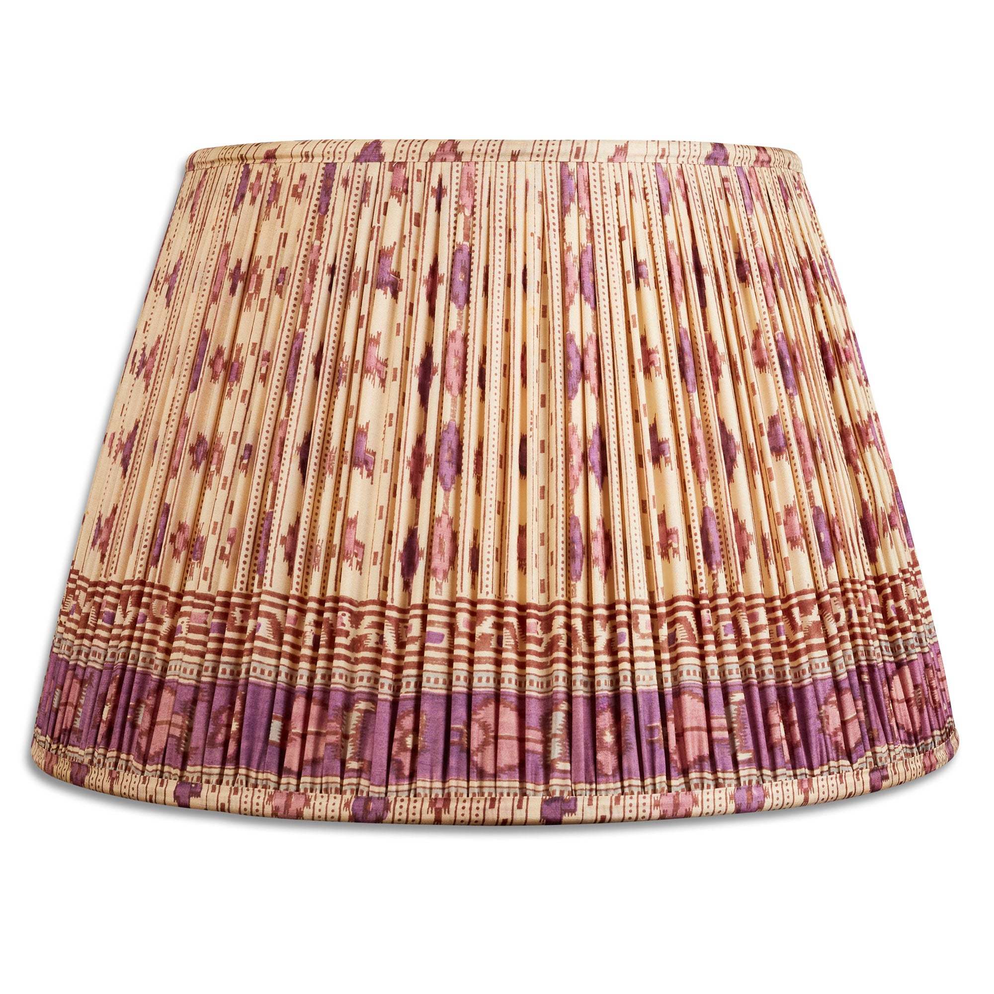 16 Inch (41cm) Lilac and purple patola design silk sari lampshade