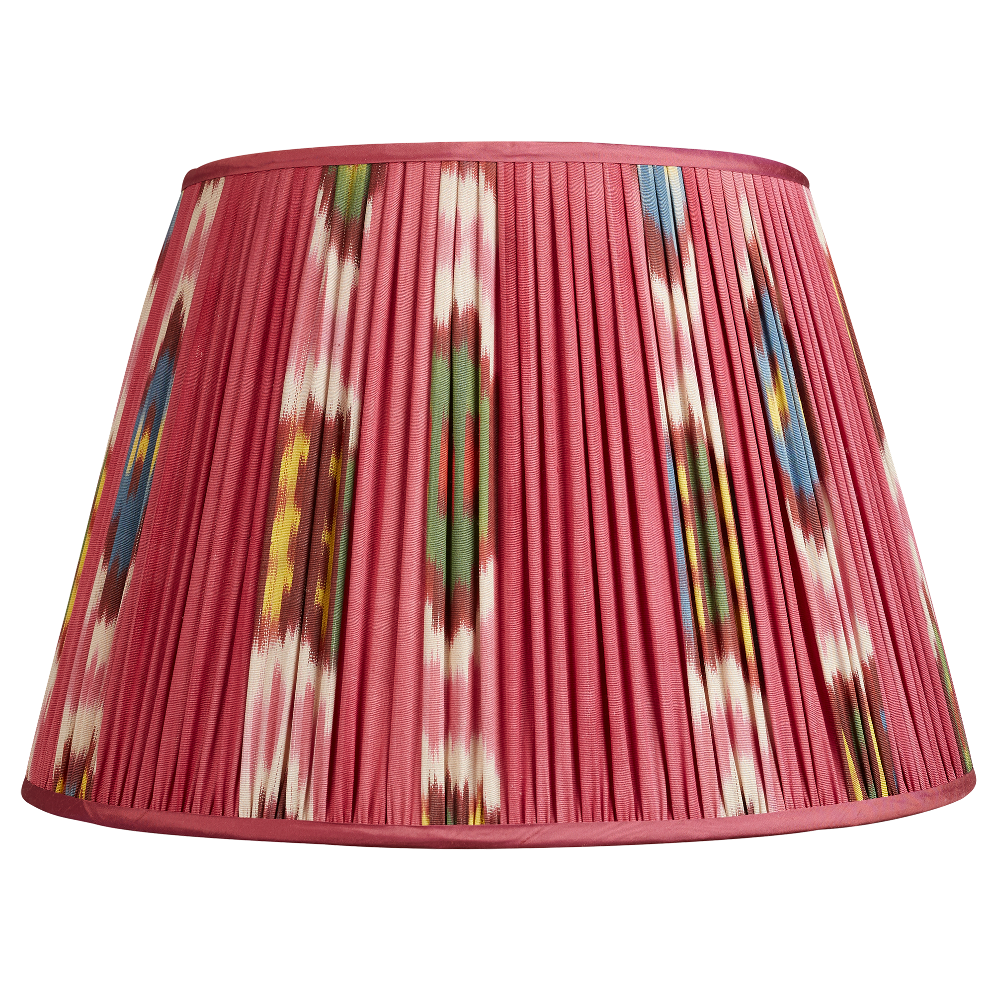 18 Inch - 46cm Magenta cotton and silk ikat lampshade