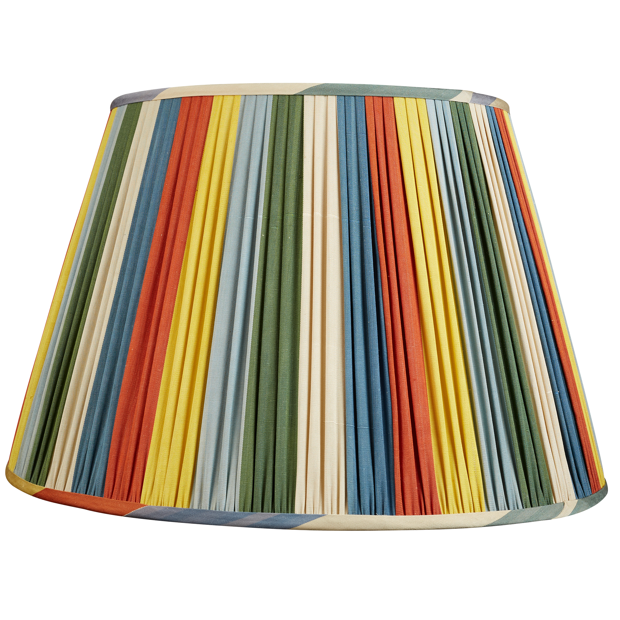 20 Inch - 51cm Harlequin stripe cotton and silk Ikat lampshade