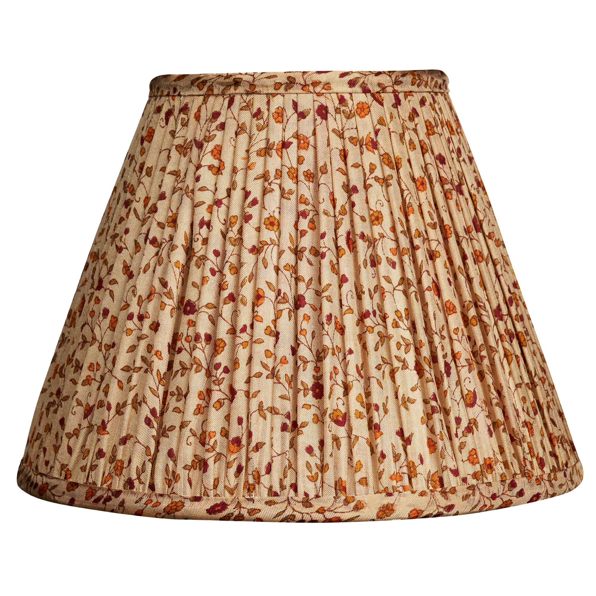 8 inch - 20 cm Petit fleur floral silk French drum sari lampshade