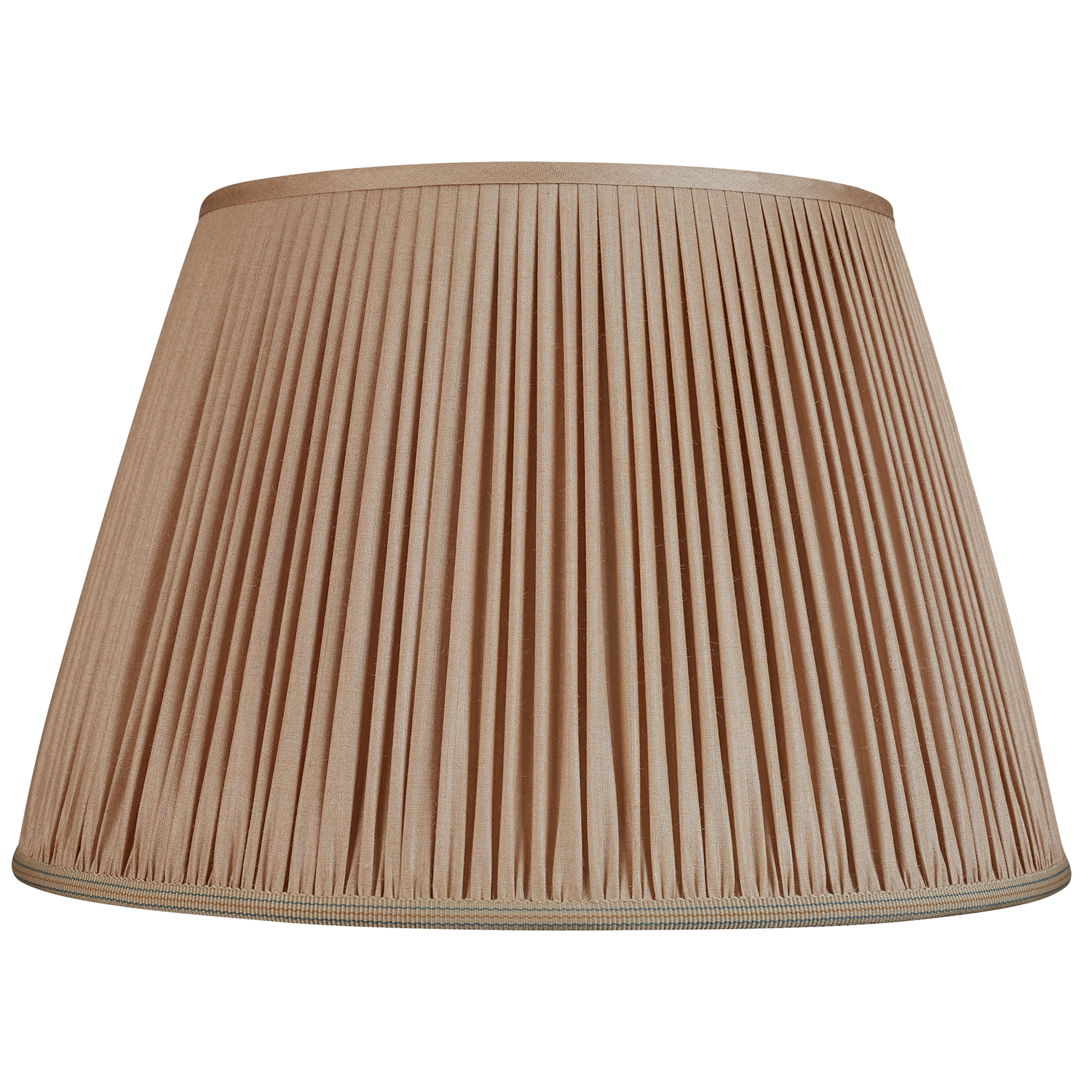 16 Inch (41cm) Mink Tussar silk lampshade with trim to base