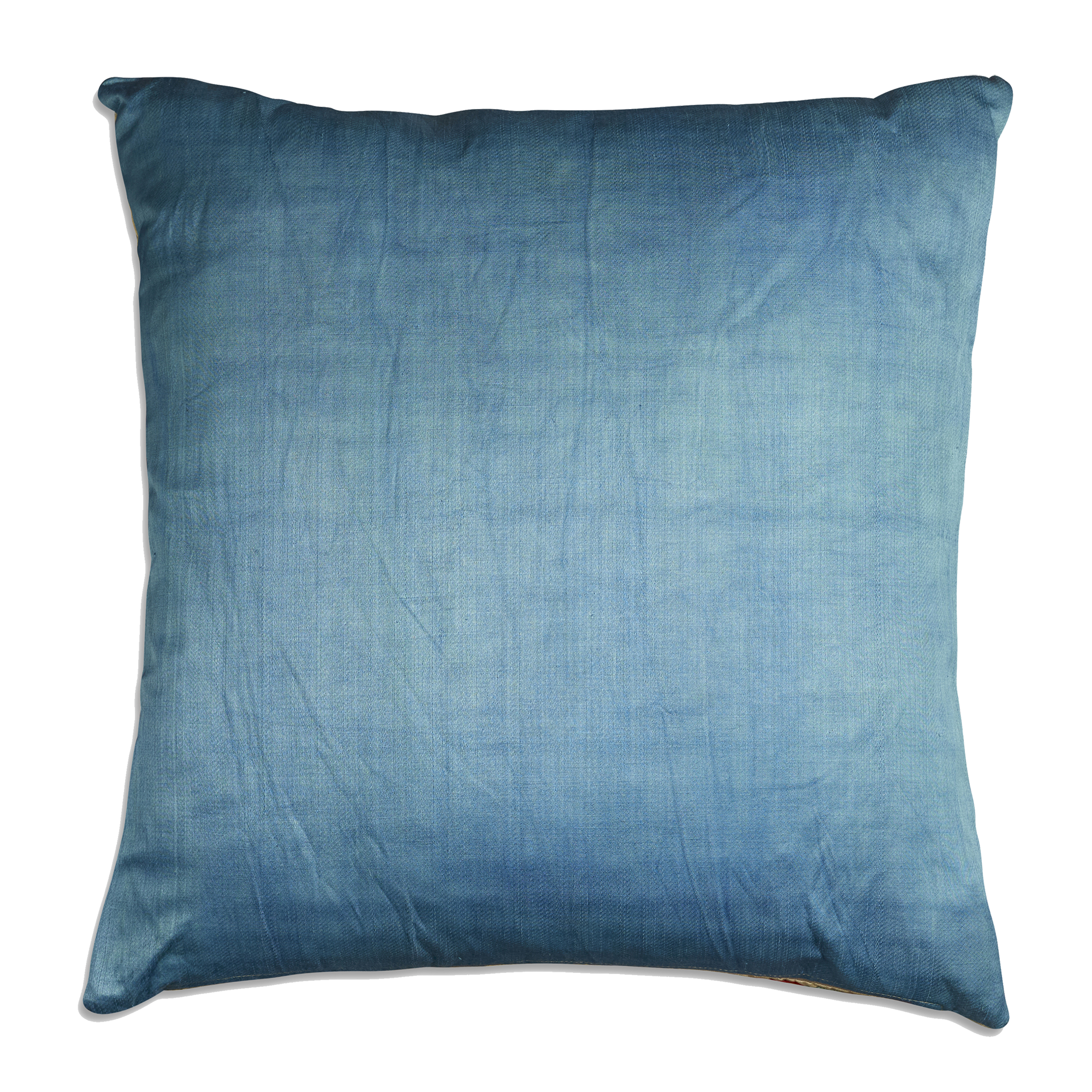 Square floral silk suzani embroidered cushion - pillow