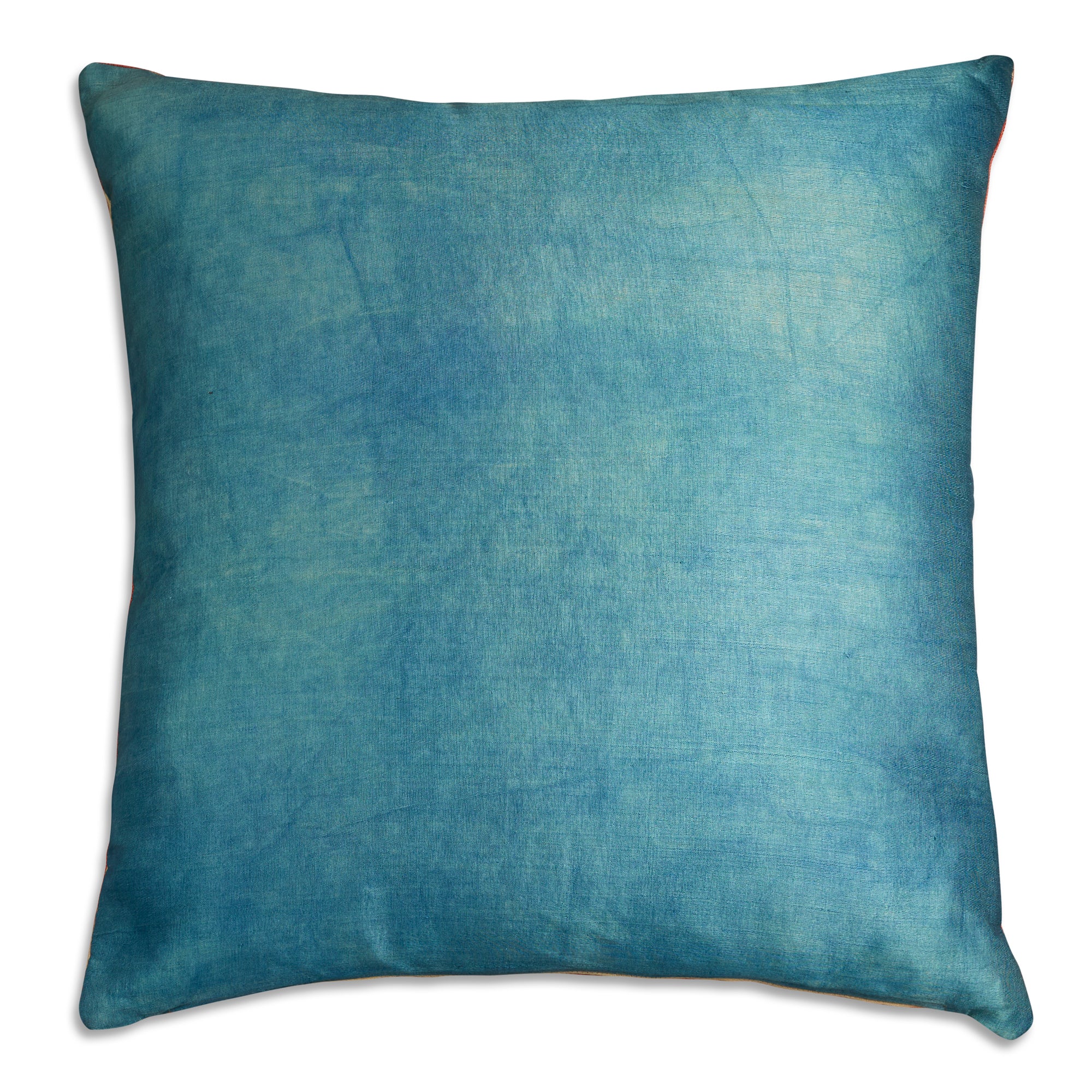 Square floral silk suzani embroidered cushion