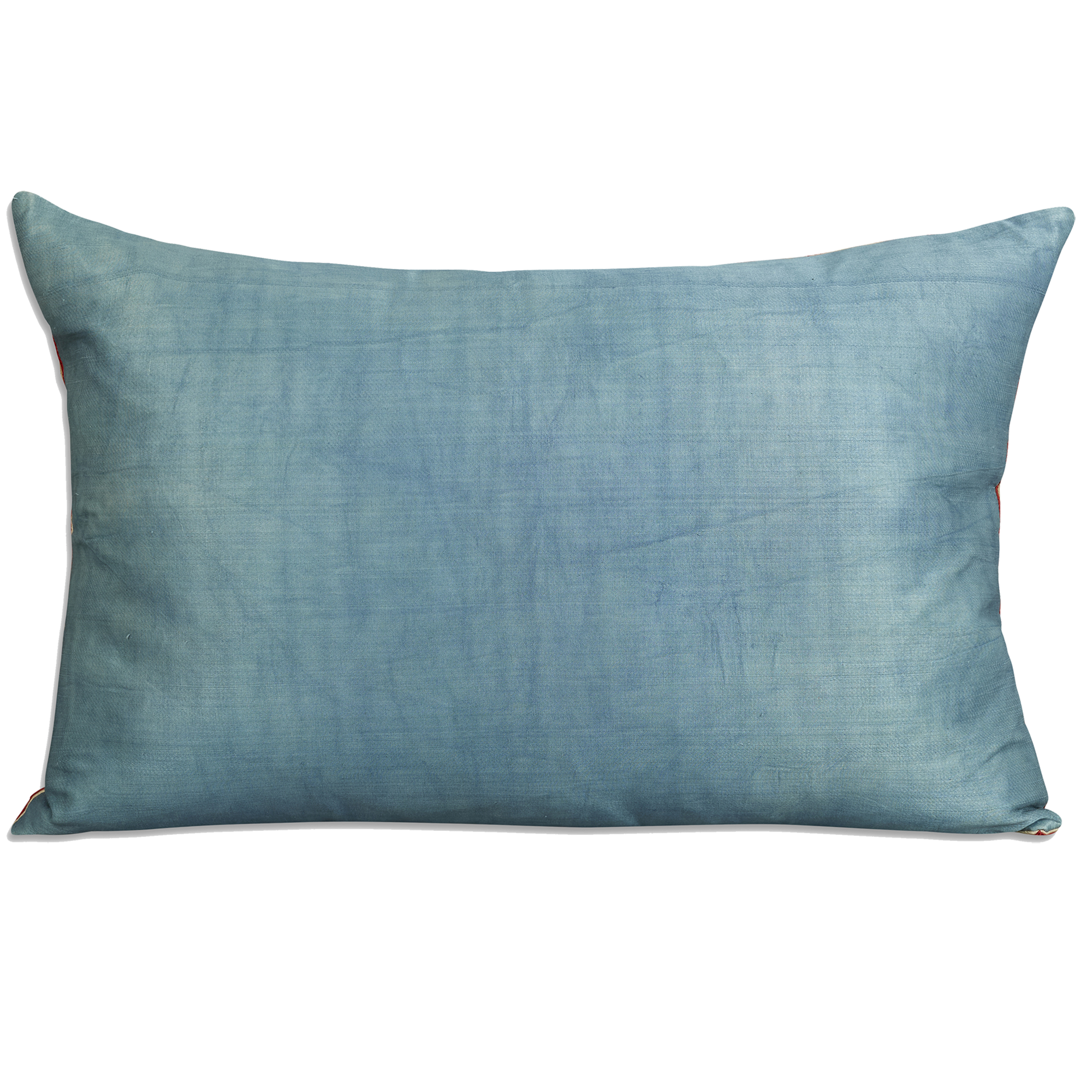 Rectangular floral silk suzani embroidered cushion - pillow