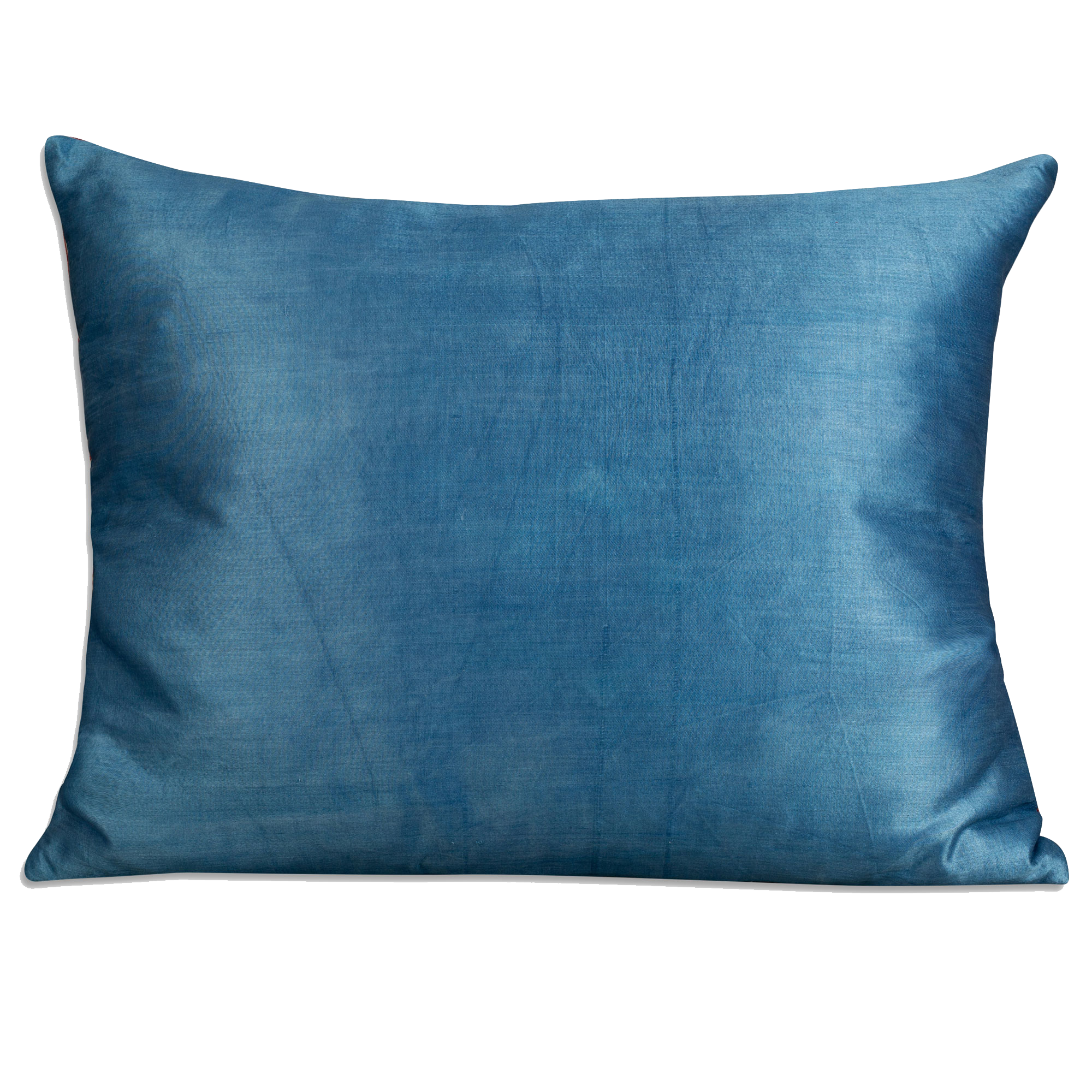 Rectangular palm design silk suzani embroidered cushion - pillow